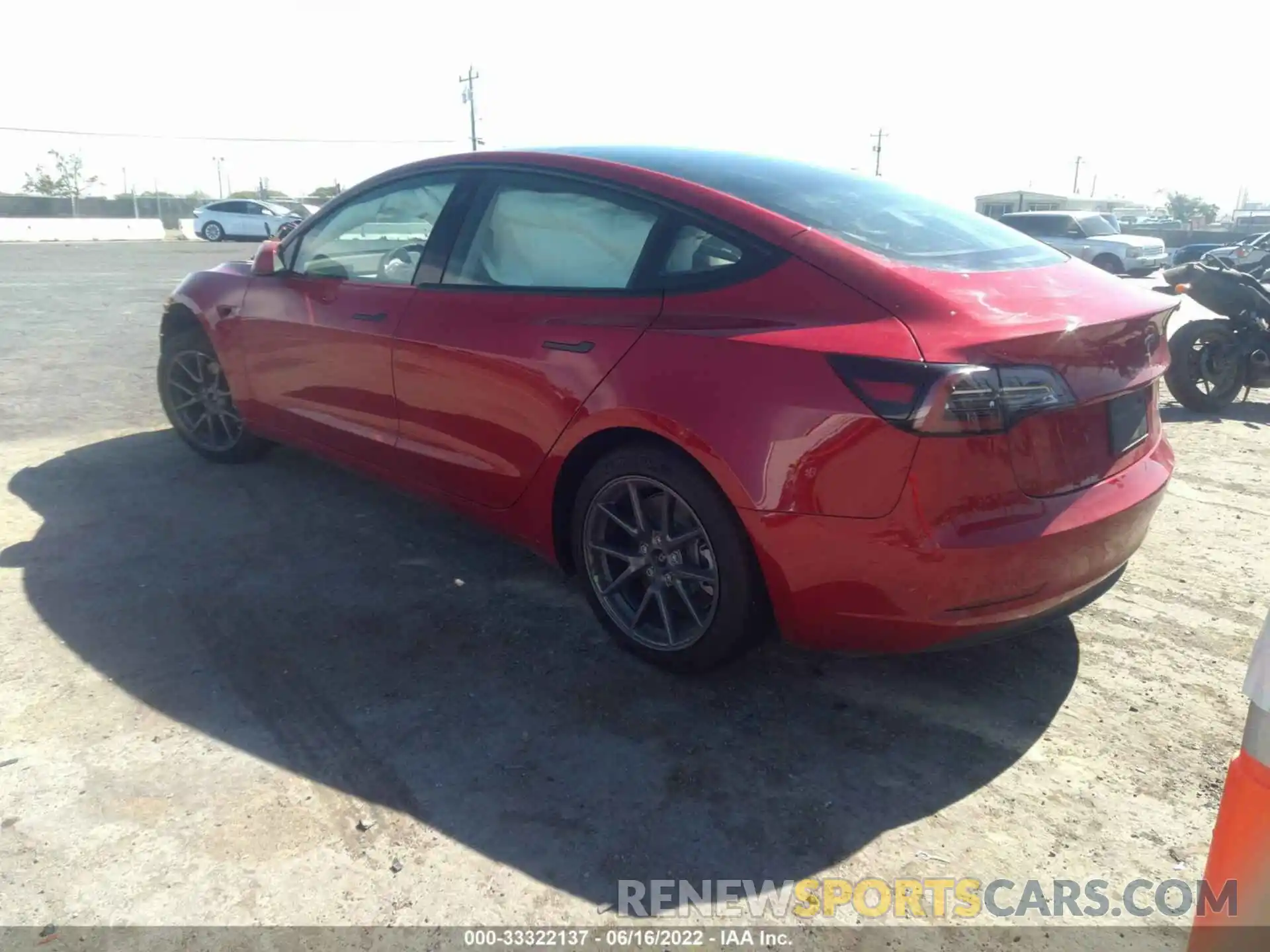 3 Photograph of a damaged car 5YJ3E1EB9NF167982 TESLA MODEL 3 2022