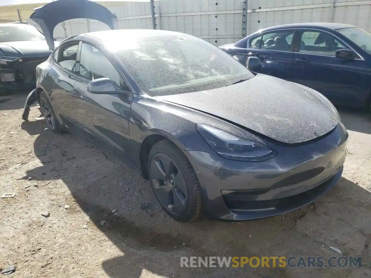 1 Photograph of a damaged car 5YJ3E1EB9NF179534 TESLA MODEL 3 2022