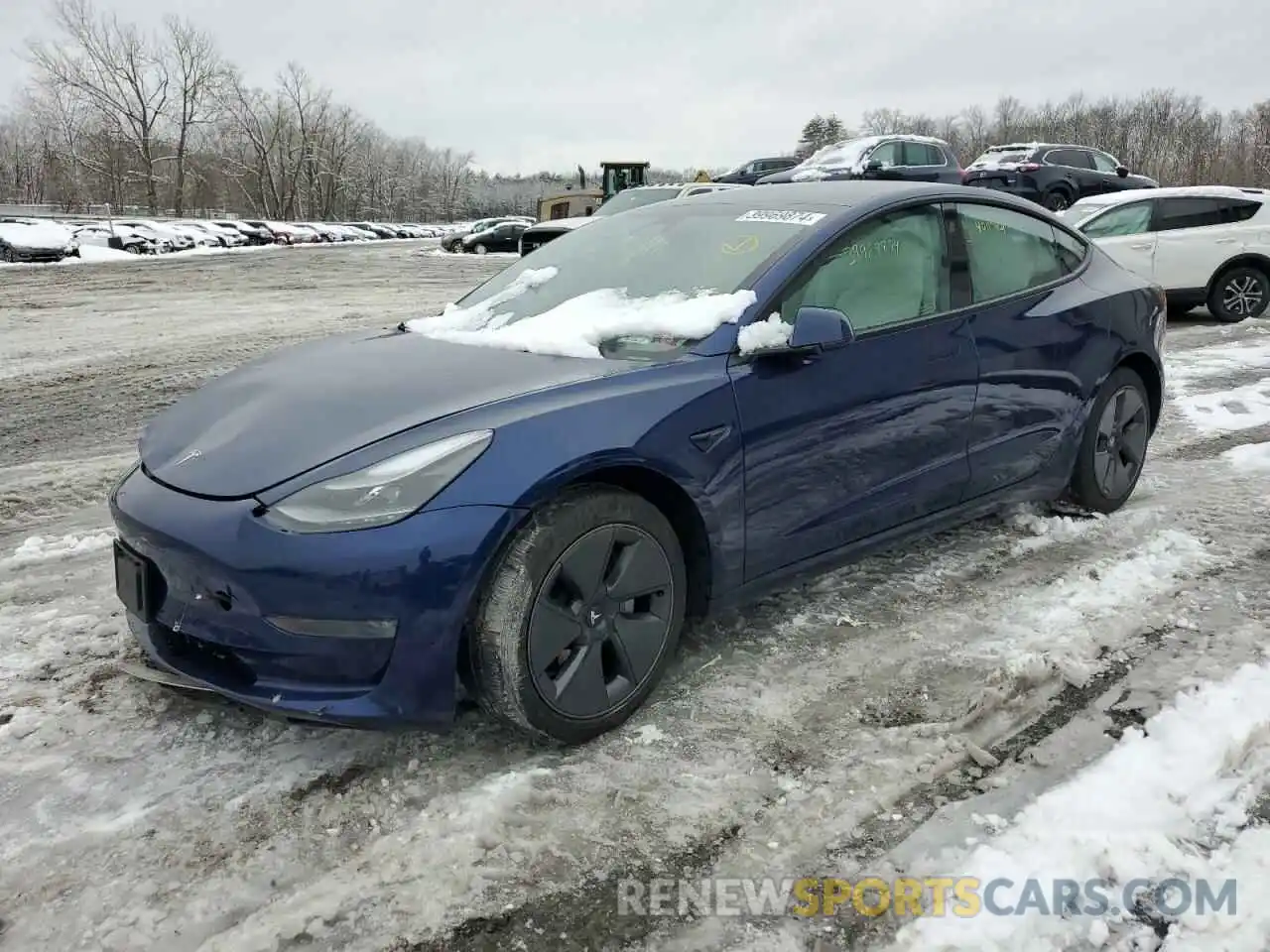 1 Photograph of a damaged car 5YJ3E1EB9NF183163 TESLA MODEL 3 2022