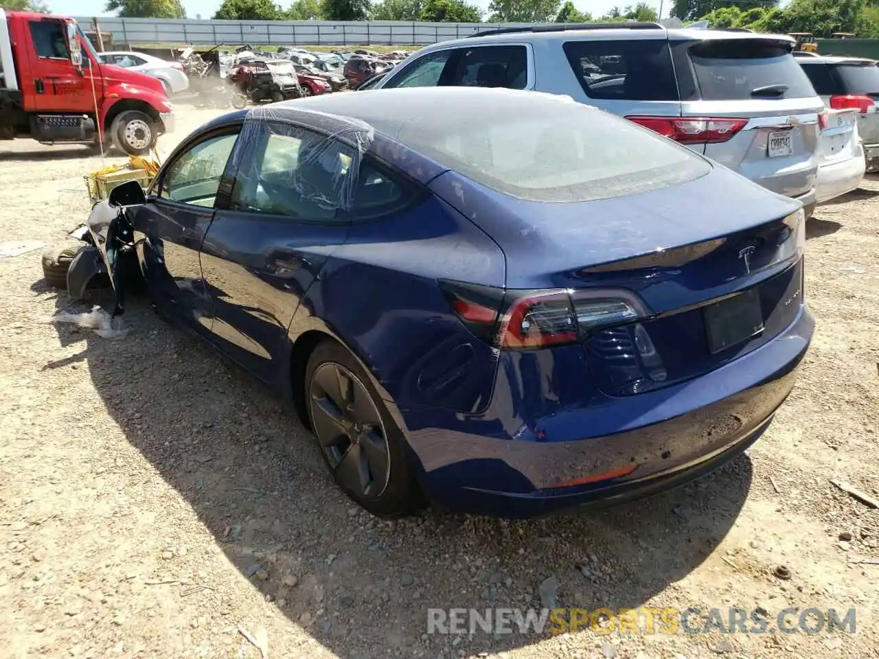 3 Photograph of a damaged car 5YJ3E1EB9NF188492 TESLA MODEL 3 2022