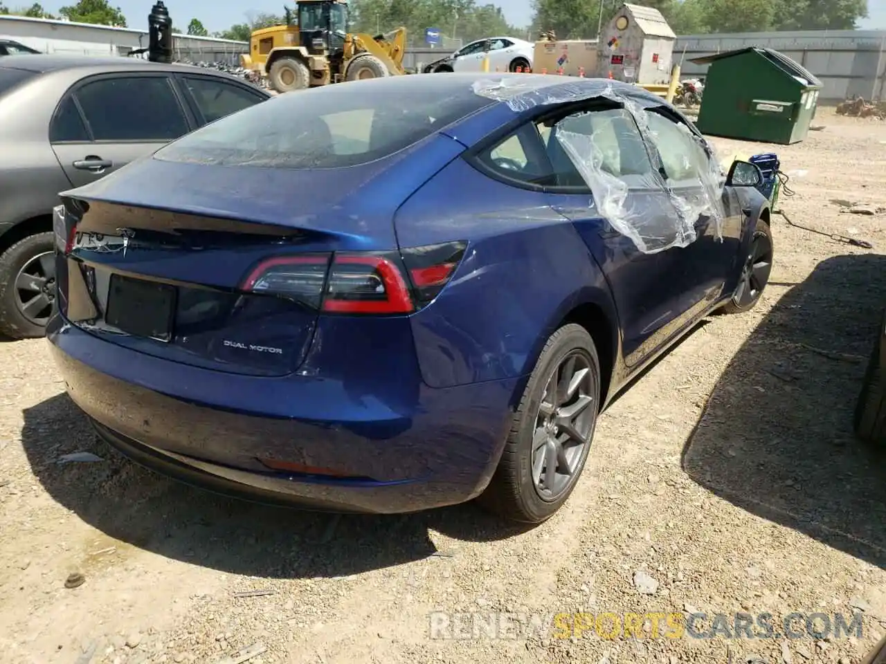 4 Photograph of a damaged car 5YJ3E1EB9NF188492 TESLA MODEL 3 2022