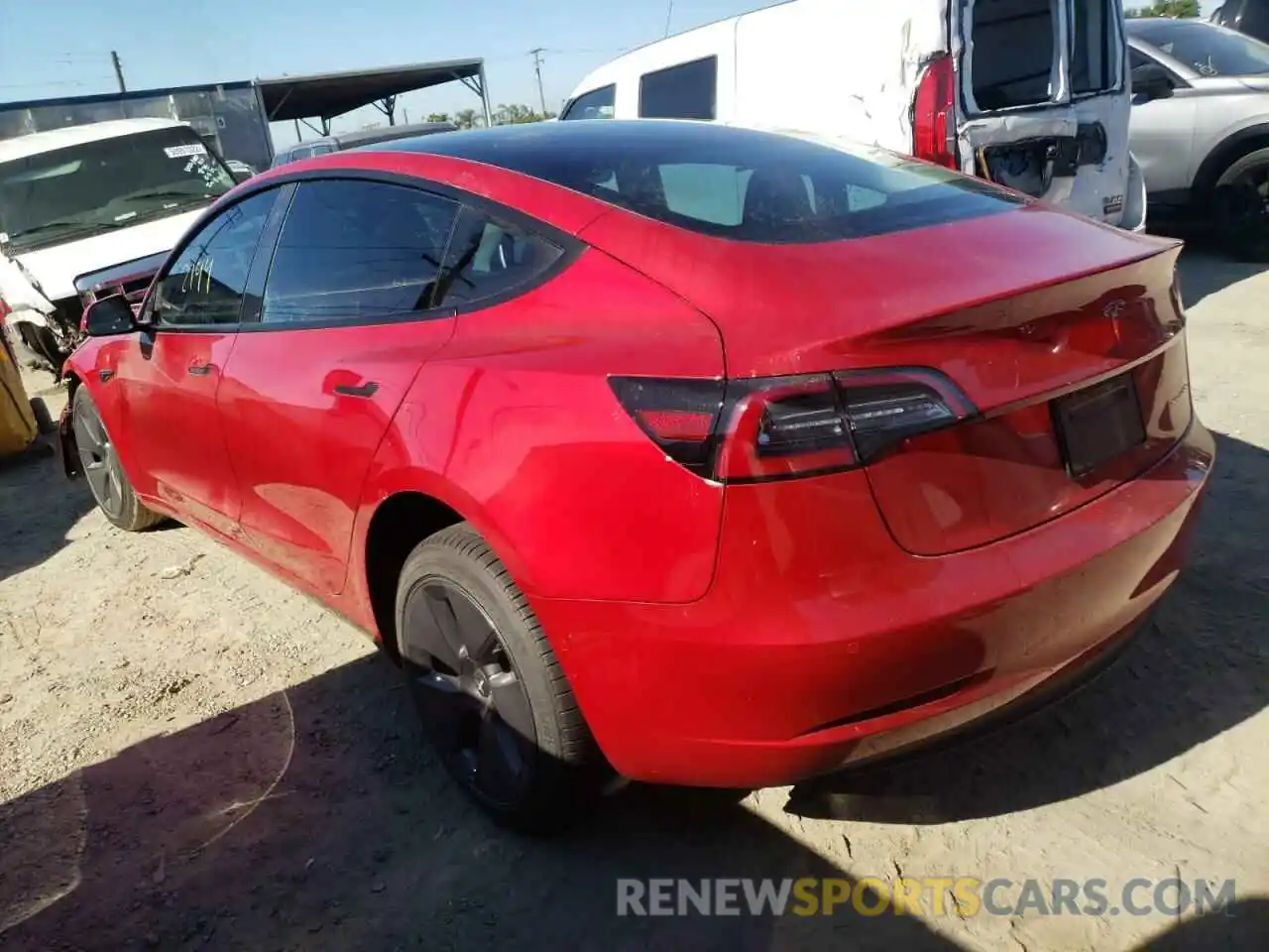 3 Photograph of a damaged car 5YJ3E1EB9NF190355 TESLA MODEL 3 2022