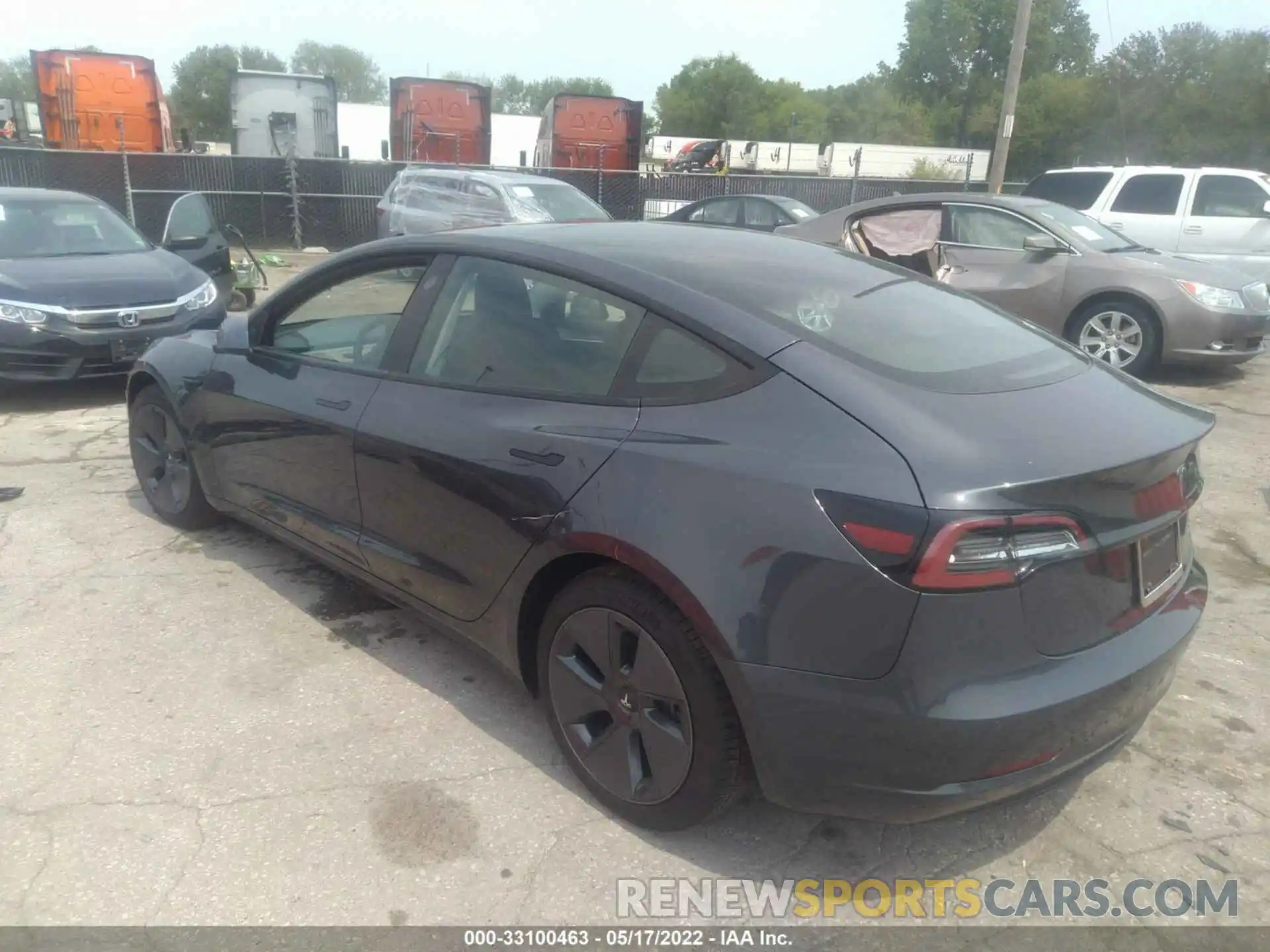 3 Photograph of a damaged car 5YJ3E1EB9NF206327 TESLA MODEL 3 2022