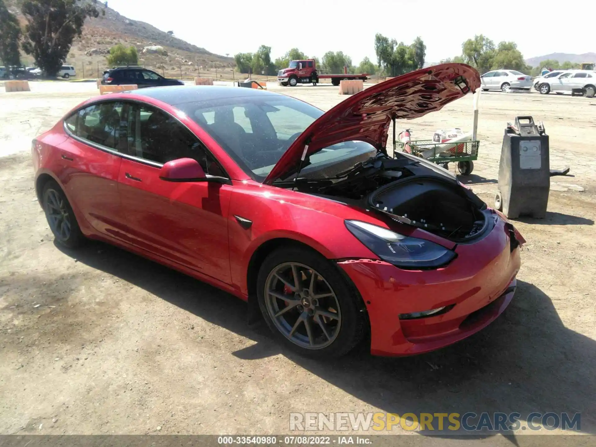 1 Photograph of a damaged car 5YJ3E1EB9NF240784 TESLA MODEL 3 2022