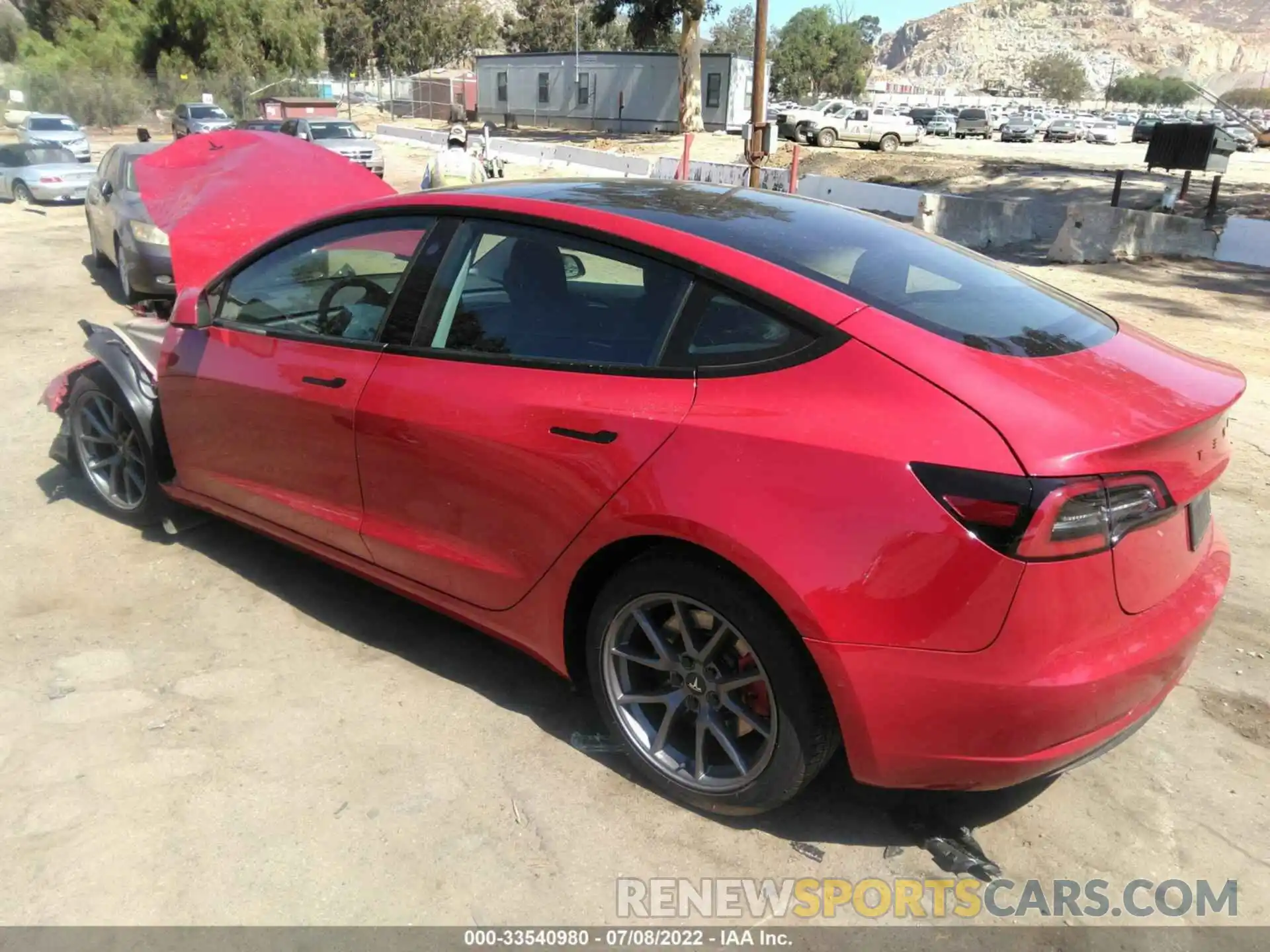 3 Photograph of a damaged car 5YJ3E1EB9NF240784 TESLA MODEL 3 2022