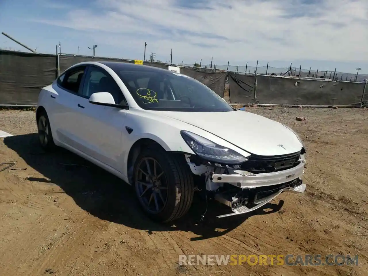 1 Photograph of a damaged car 5YJ3E1EB9NF258718 TESLA MODEL 3 2022