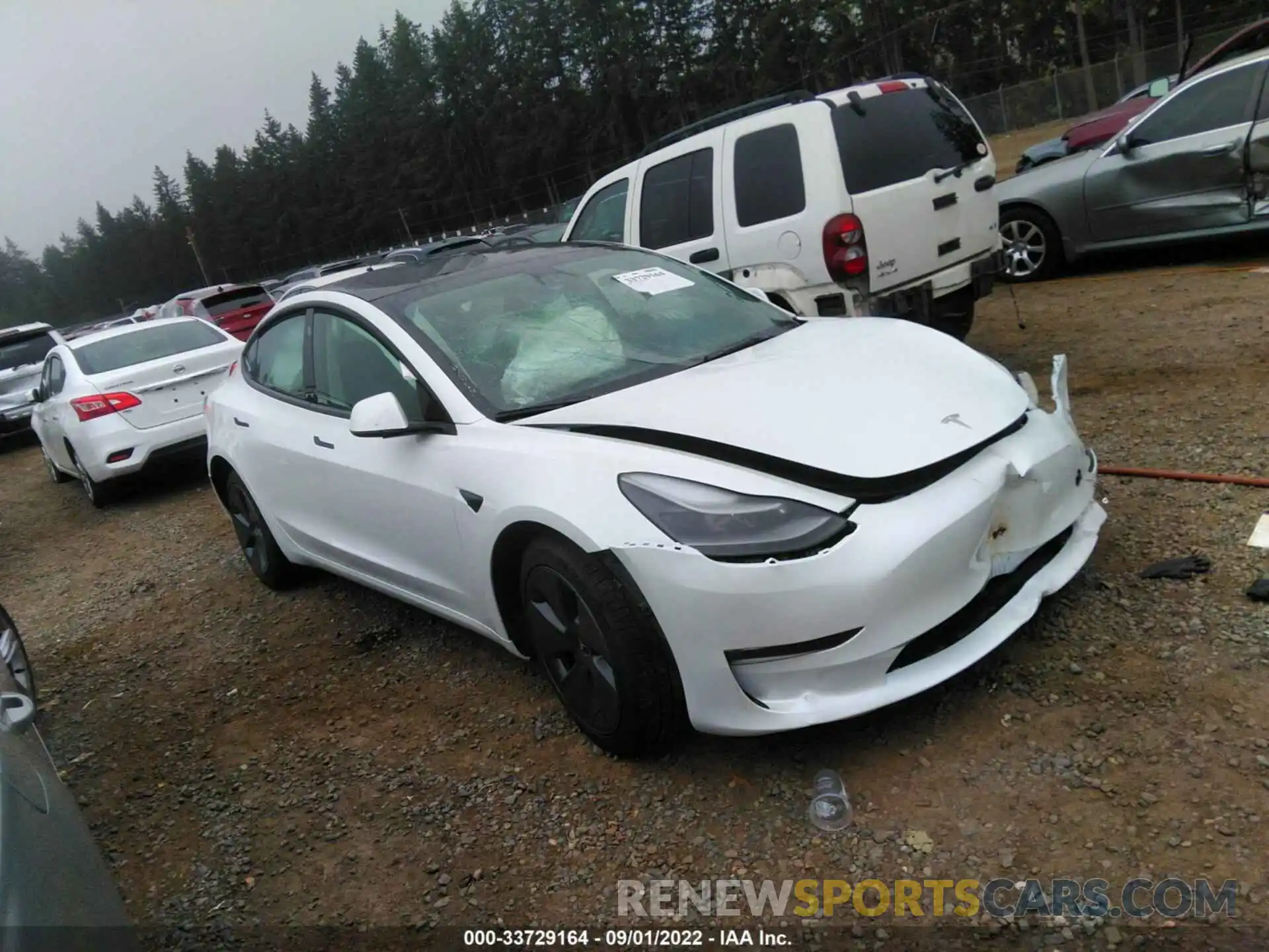 1 Photograph of a damaged car 5YJ3E1EB9NF267550 TESLA MODEL 3 2022