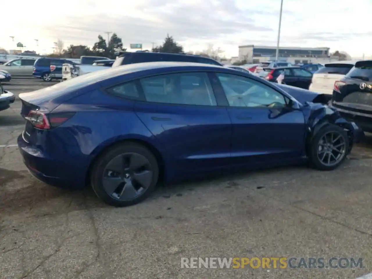 3 Photograph of a damaged car 5YJ3E1EB9NF329898 TESLA MODEL 3 2022