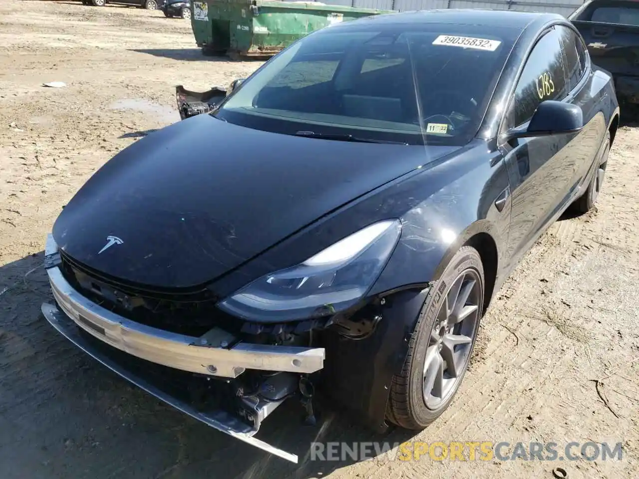 2 Фотография поврежденного автомобиля 5YJ3E1EBXNF108410 TESLA MODEL 3 2022