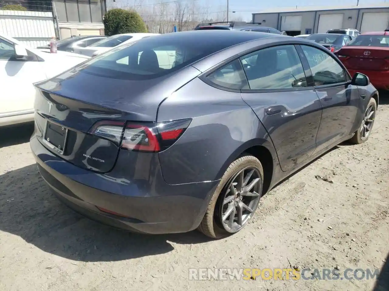 4 Photograph of a damaged car 5YJ3E1EBXNF117589 TESLA MODEL 3 2022