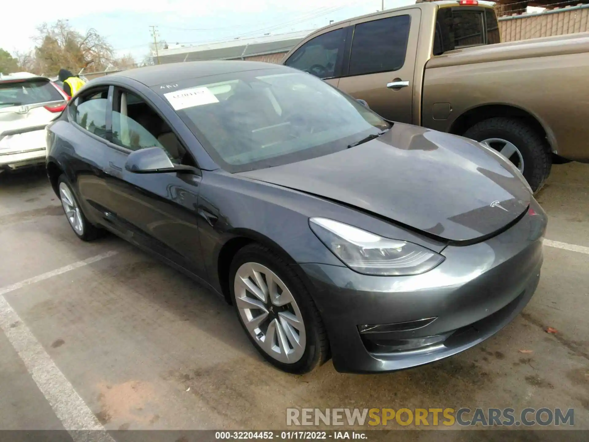 1 Photograph of a damaged car 5YJ3E1EBXNF127734 TESLA MODEL 3 2022