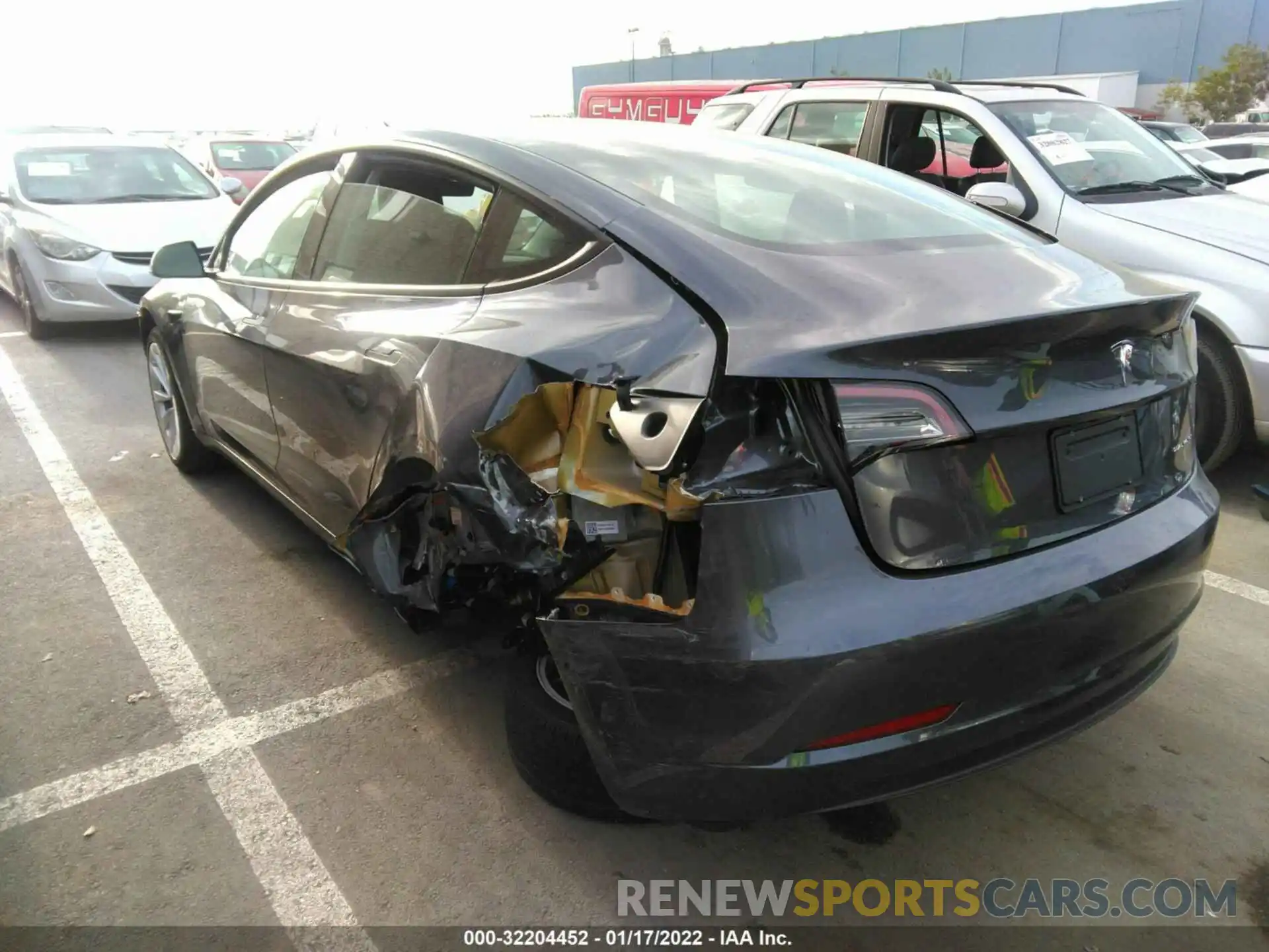 3 Photograph of a damaged car 5YJ3E1EBXNF127734 TESLA MODEL 3 2022