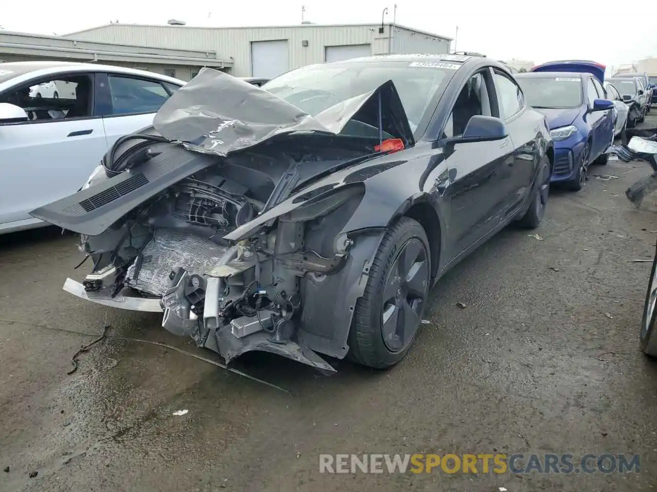 1 Photograph of a damaged car 5YJ3E1EBXNF129788 TESLA MODEL 3 2022