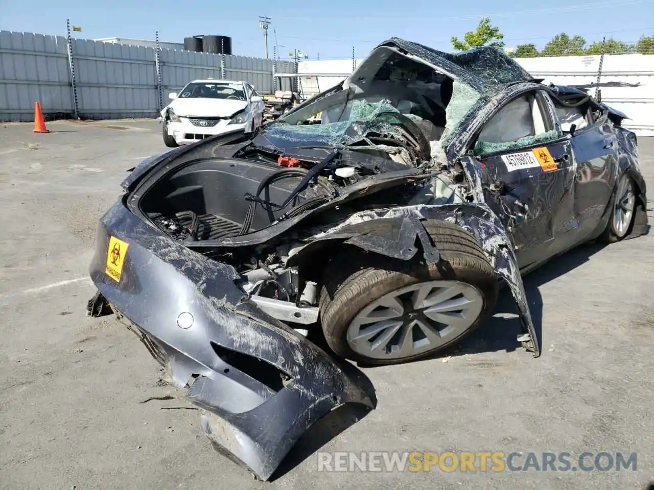 2 Photograph of a damaged car 5YJ3E1EBXNF129998 TESLA MODEL 3 2022