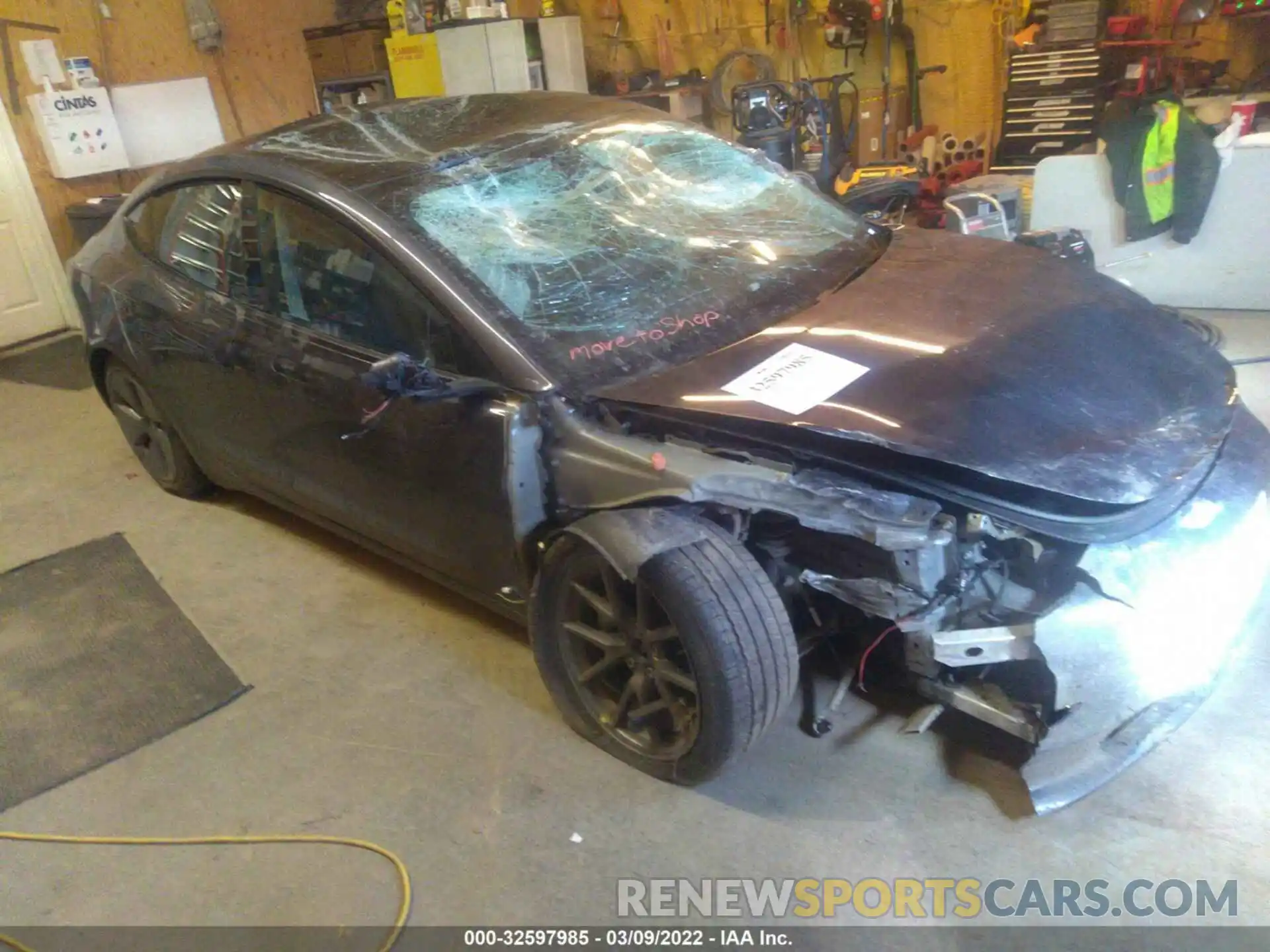 1 Photograph of a damaged car 5YJ3E1EBXNF135283 TESLA MODEL 3 2022