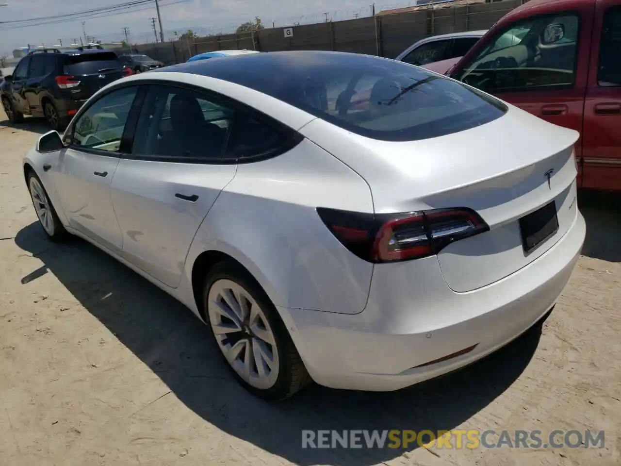 3 Photograph of a damaged car 5YJ3E1EBXNF143593 TESLA MODEL 3 2022