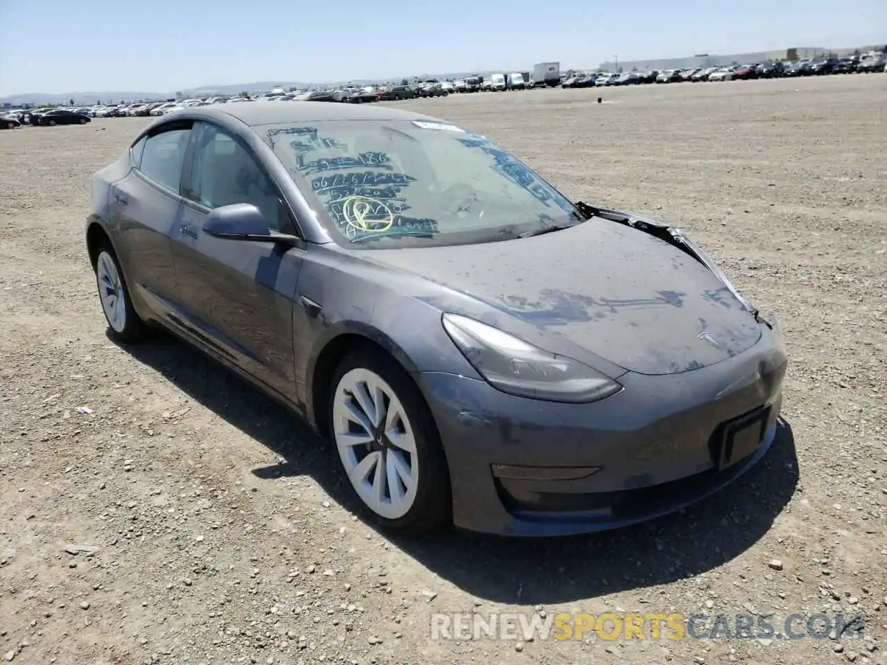 1 Photograph of a damaged car 5YJ3E1EBXNF144825 TESLA MODEL 3 2022