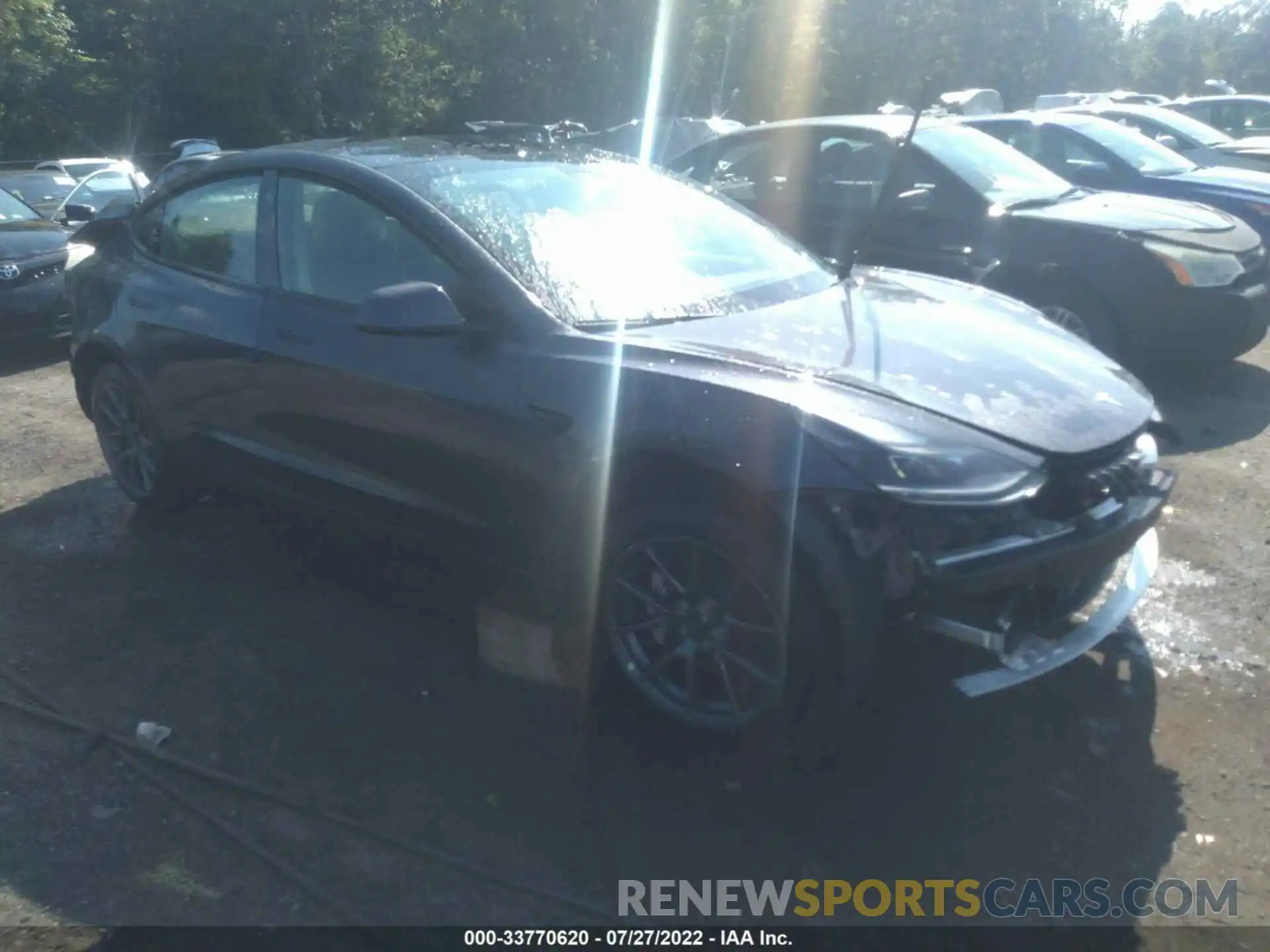 1 Photograph of a damaged car 5YJ3E1EBXNF170230 TESLA MODEL 3 2022