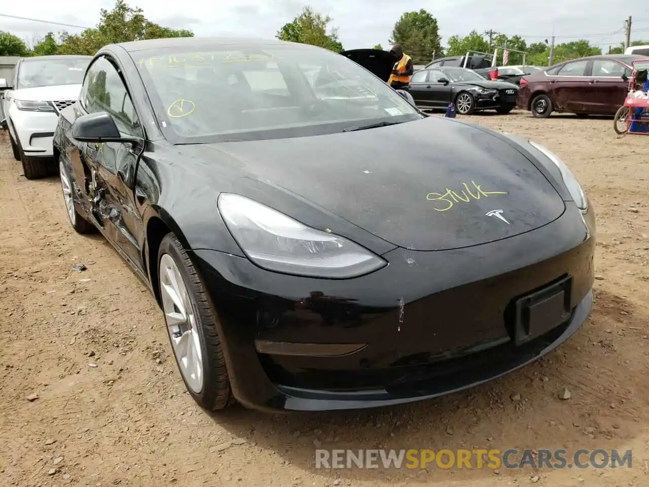 1 Photograph of a damaged car 5YJ3E1EBXNF187433 TESLA MODEL 3 2022