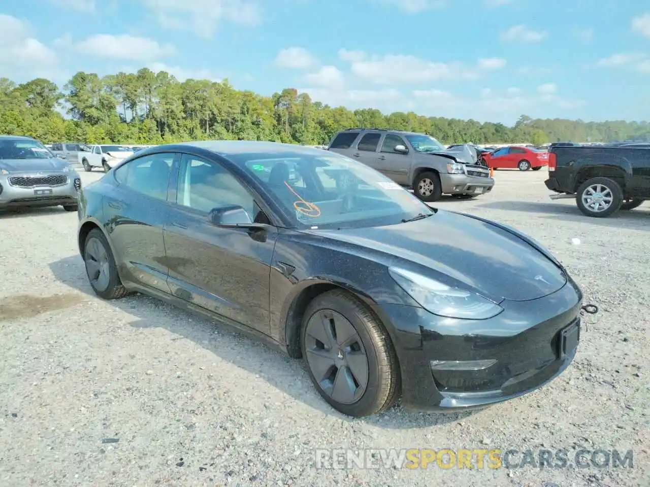 1 Photograph of a damaged car 5YJ3E1EBXNF190994 TESLA MODEL 3 2022