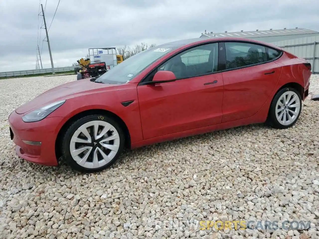 1 Photograph of a damaged car 5YJ3E1EBXNF191675 TESLA MODEL 3 2022