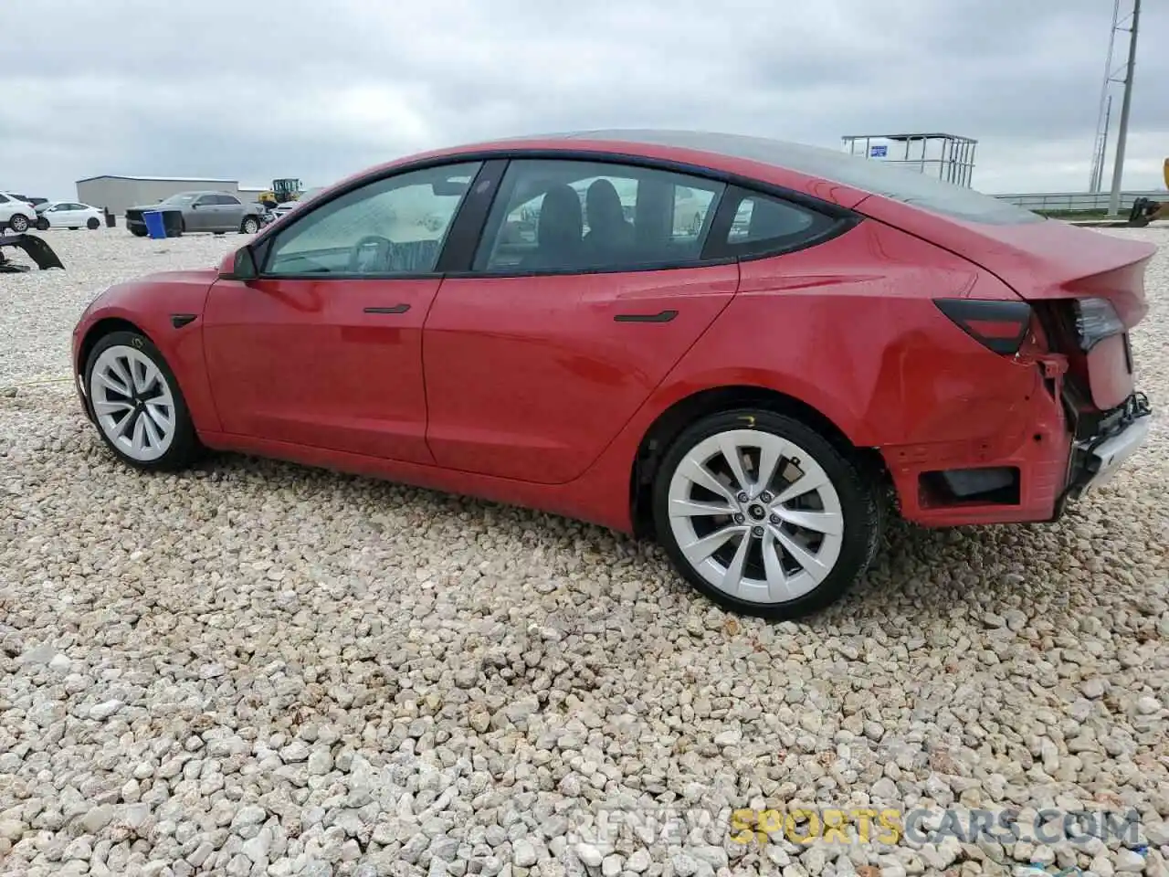 2 Photograph of a damaged car 5YJ3E1EBXNF191675 TESLA MODEL 3 2022