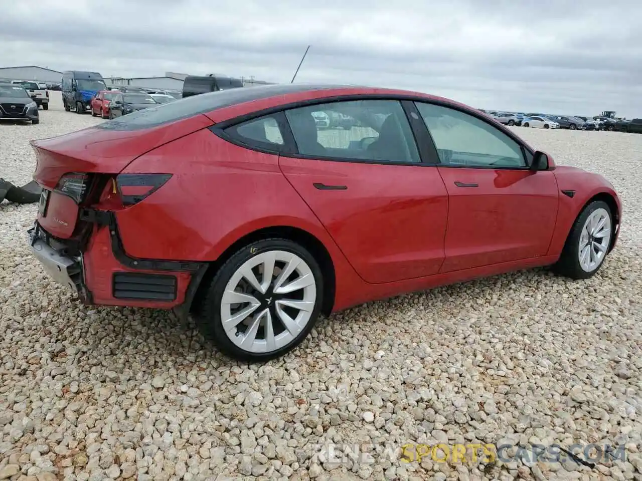 3 Photograph of a damaged car 5YJ3E1EBXNF191675 TESLA MODEL 3 2022