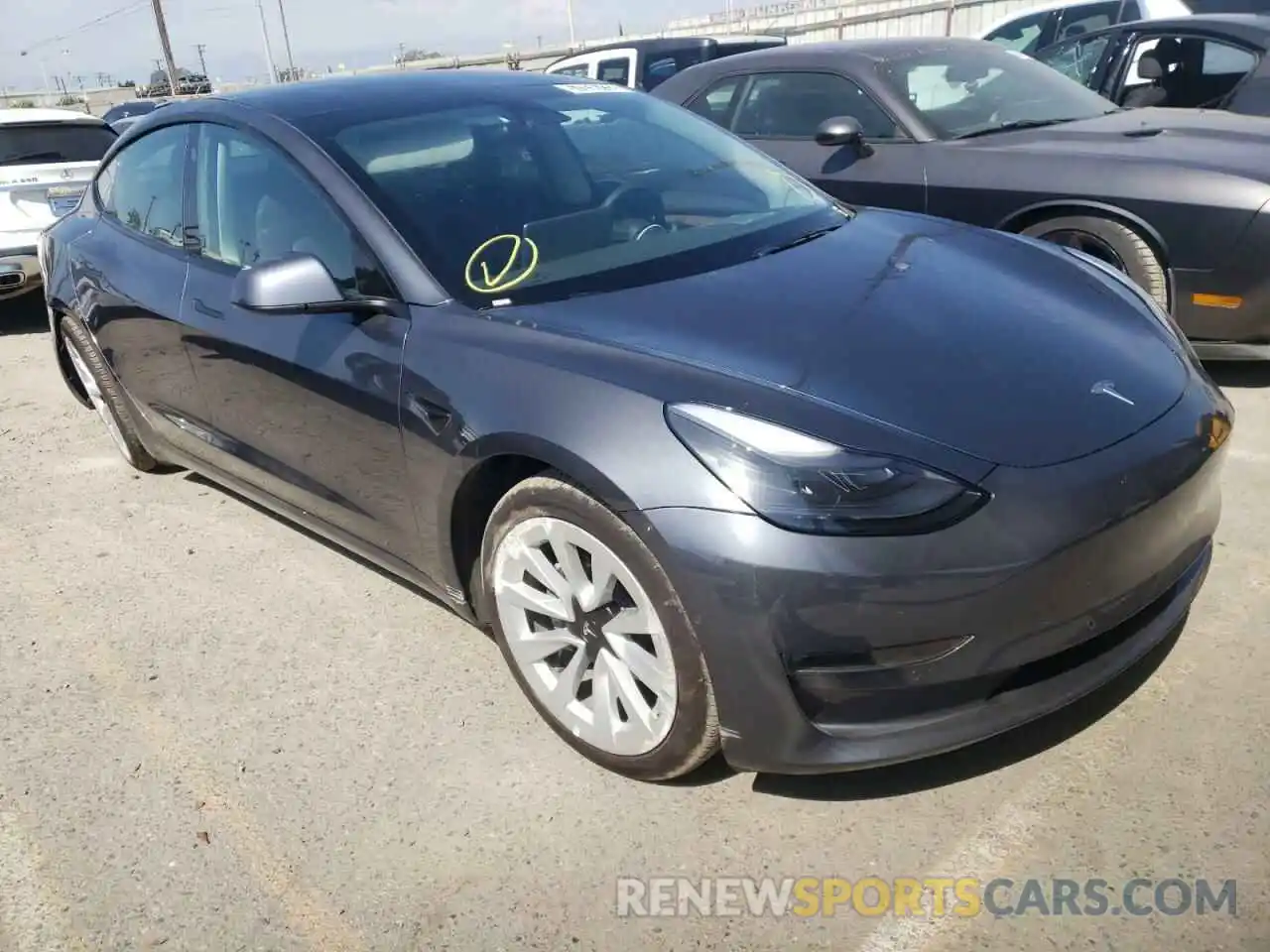 1 Photograph of a damaged car 5YJ3E1EBXNF192549 TESLA MODEL 3 2022