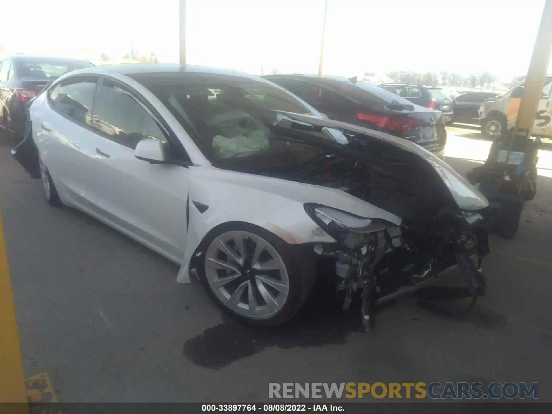 1 Photograph of a damaged car 5YJ3E1EBXNF211309 TESLA MODEL 3 2022