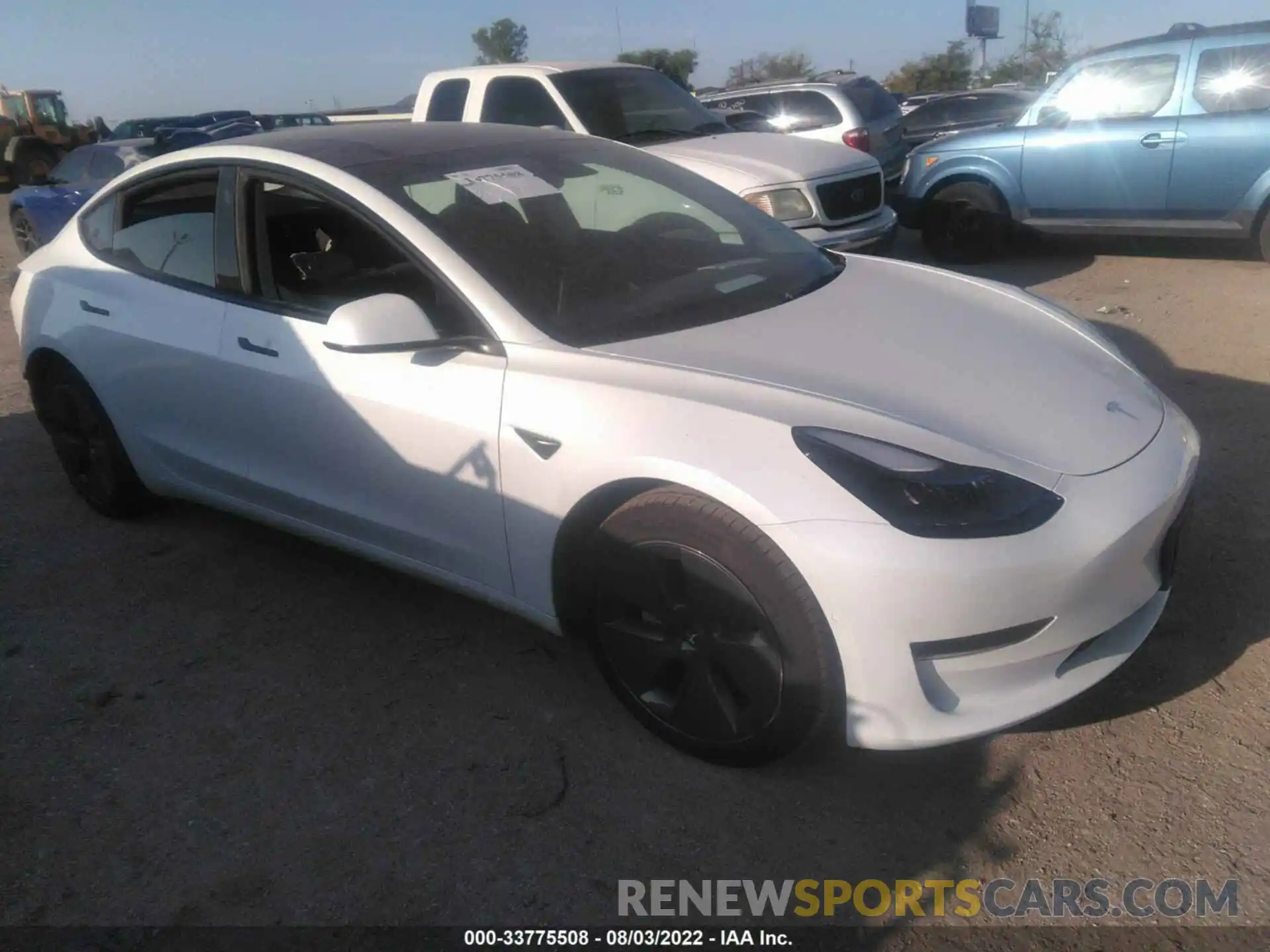 1 Photograph of a damaged car 5YJ3E1EBXNF247050 TESLA MODEL 3 2022