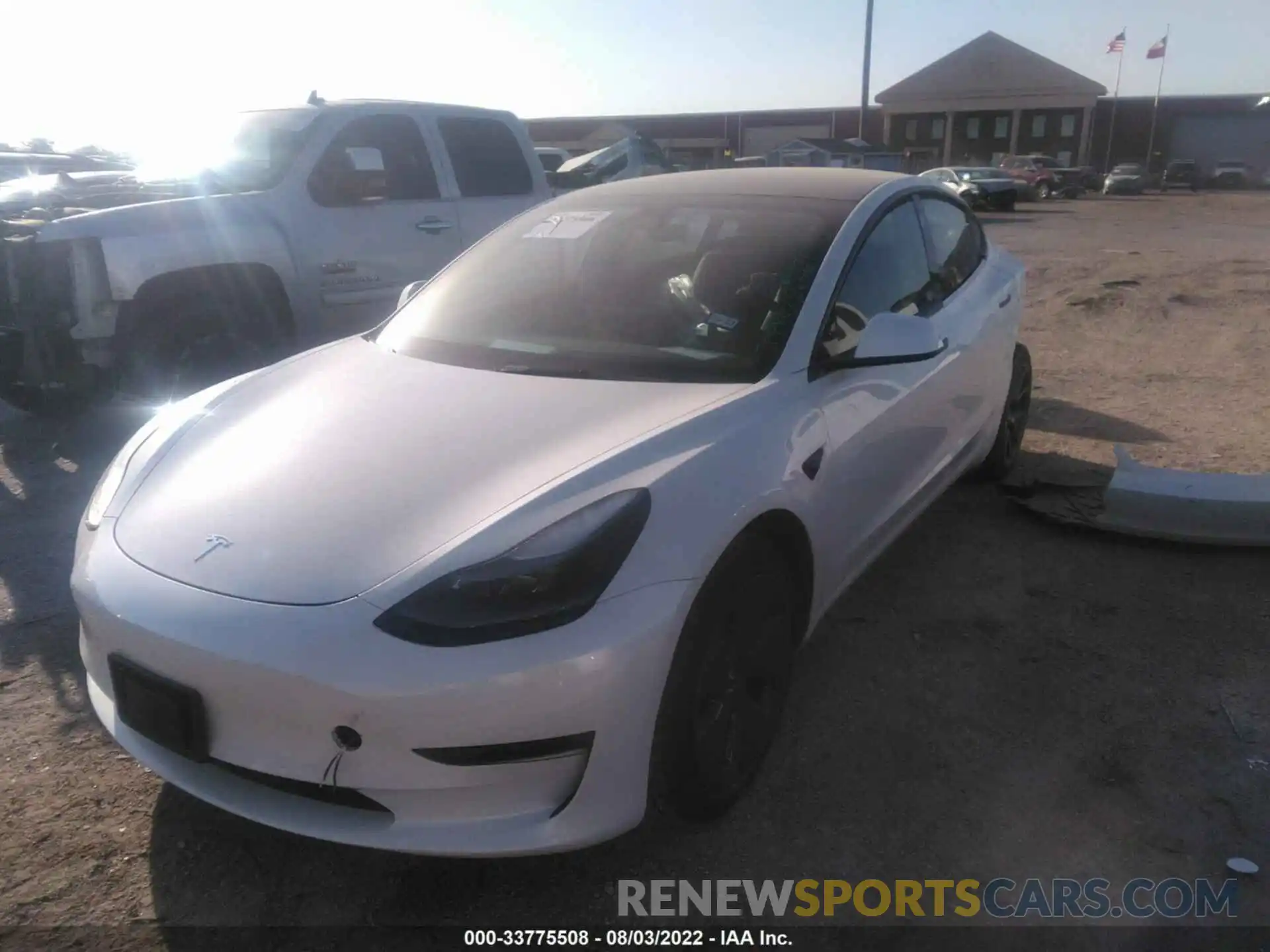 2 Photograph of a damaged car 5YJ3E1EBXNF247050 TESLA MODEL 3 2022