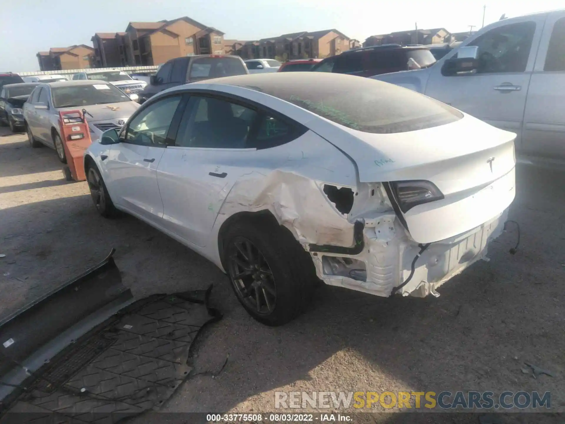 3 Photograph of a damaged car 5YJ3E1EBXNF247050 TESLA MODEL 3 2022