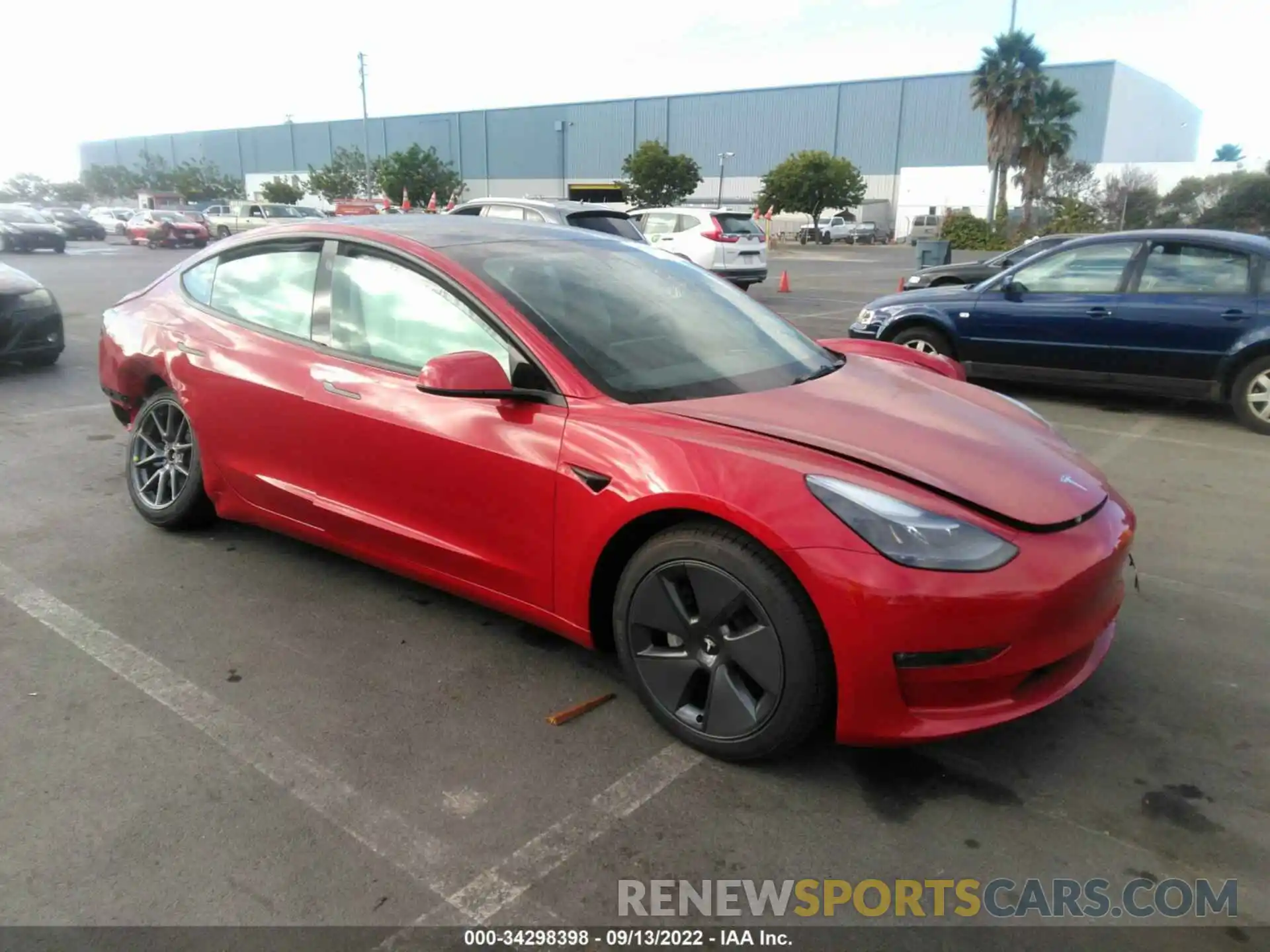 1 Photograph of a damaged car 5YJ3E1EBXNF307943 TESLA MODEL 3 2022