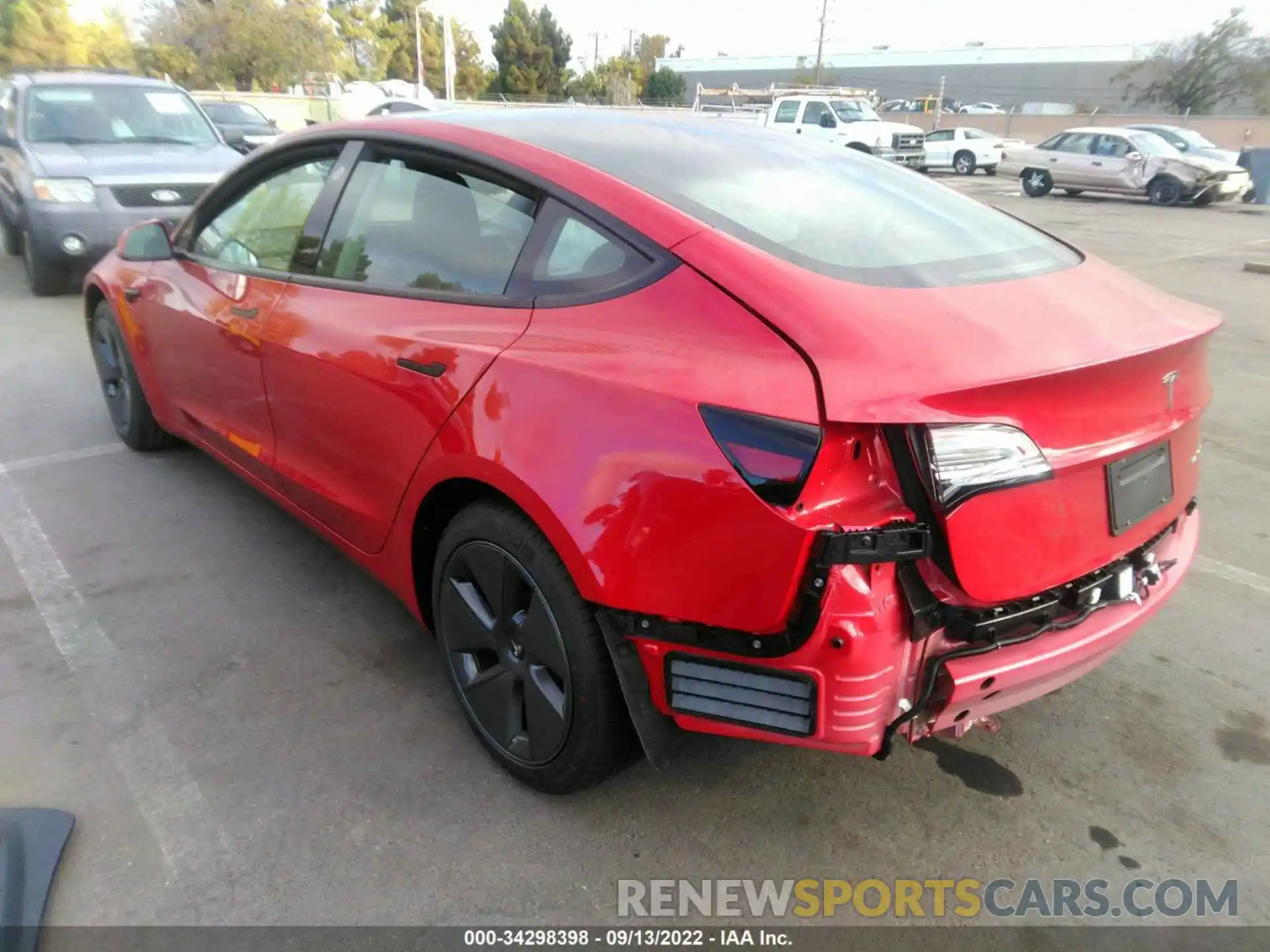 3 Photograph of a damaged car 5YJ3E1EBXNF307943 TESLA MODEL 3 2022