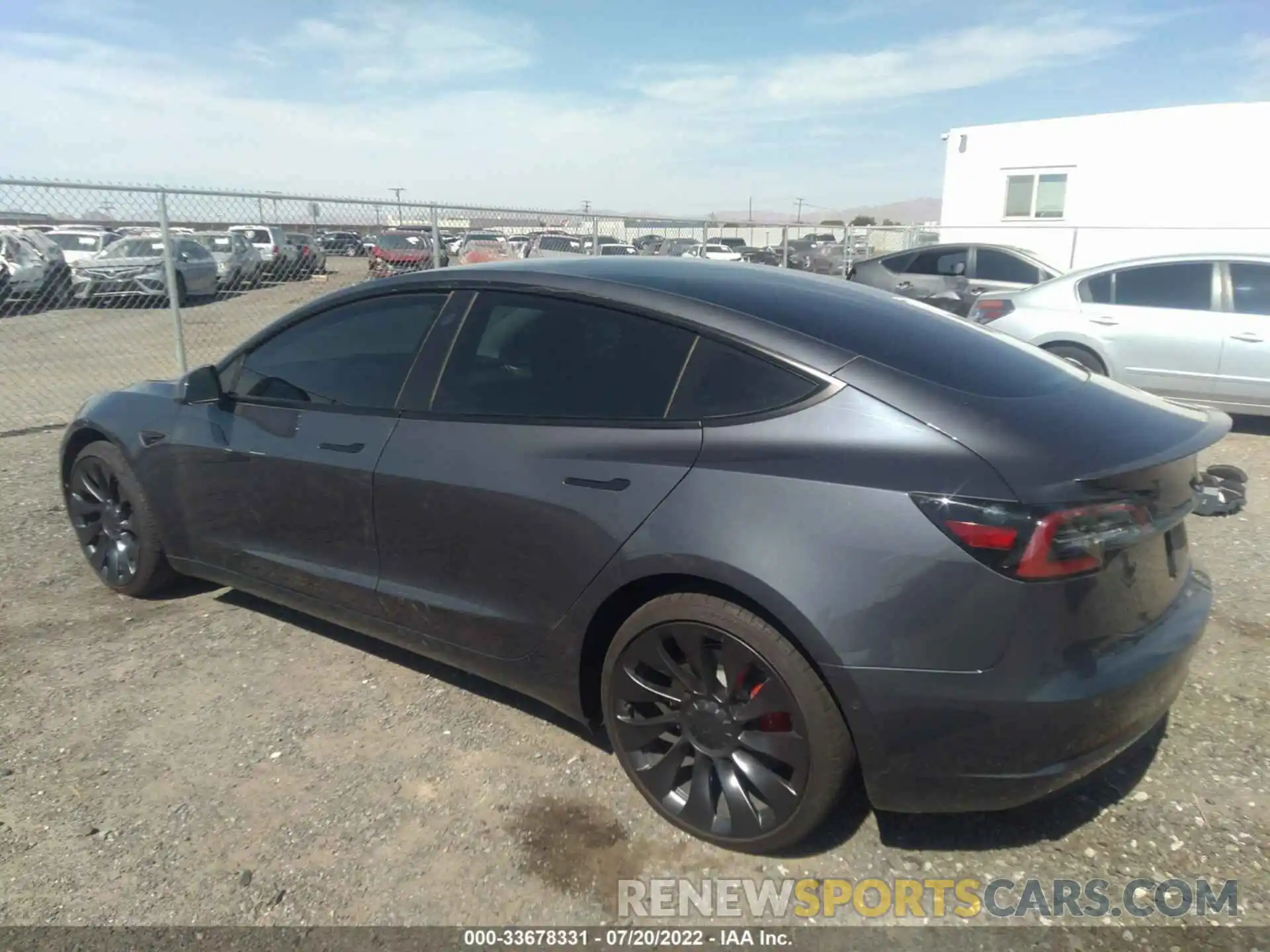 3 Photograph of a damaged car 5YJ3E1EC0NF134880 TESLA MODEL 3 2022