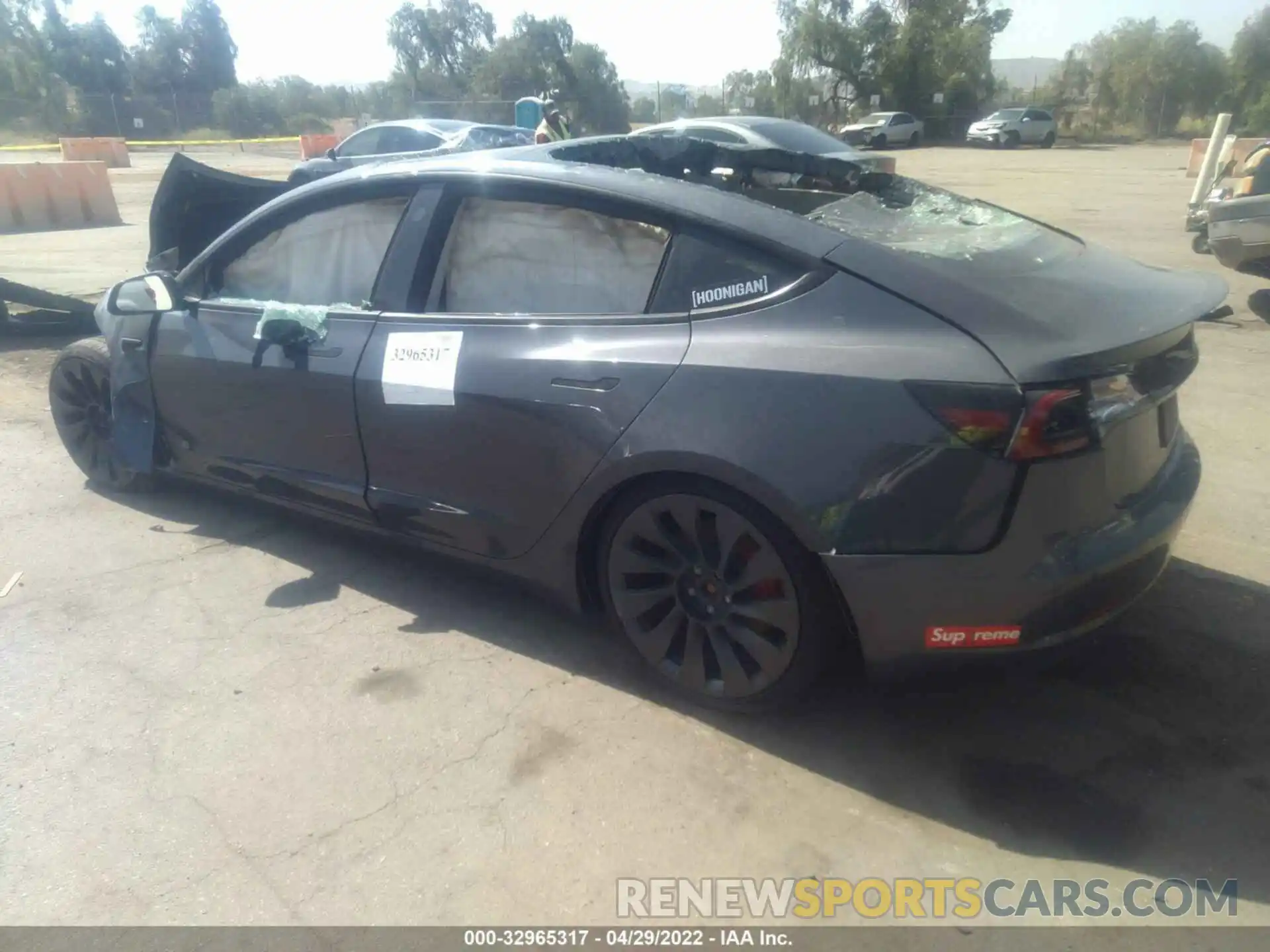 3 Photograph of a damaged car 5YJ3E1EC0NF183061 TESLA MODEL 3 2022