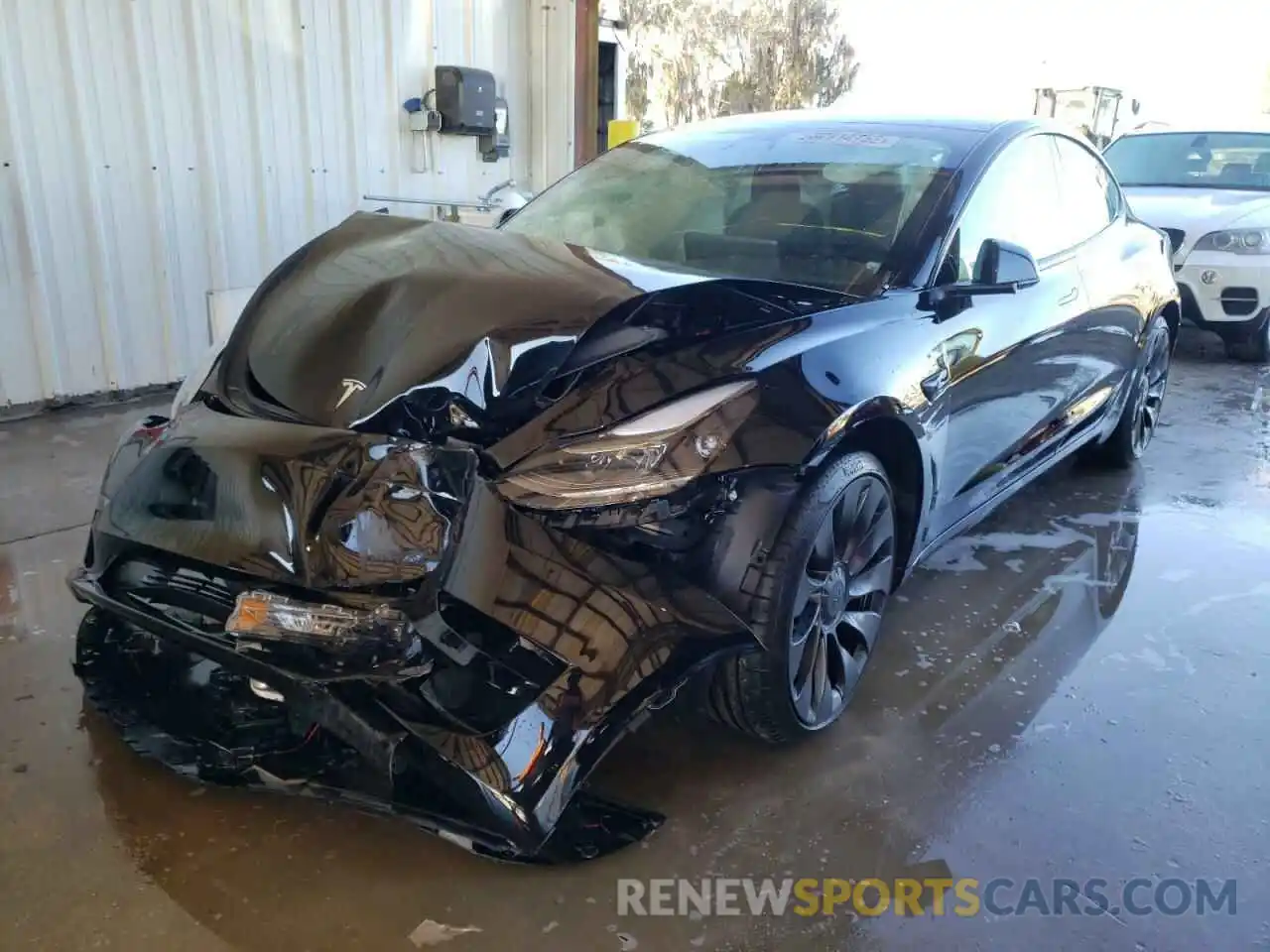 2 Photograph of a damaged car 5YJ3E1EC1NF105405 TESLA MODEL 3 2022