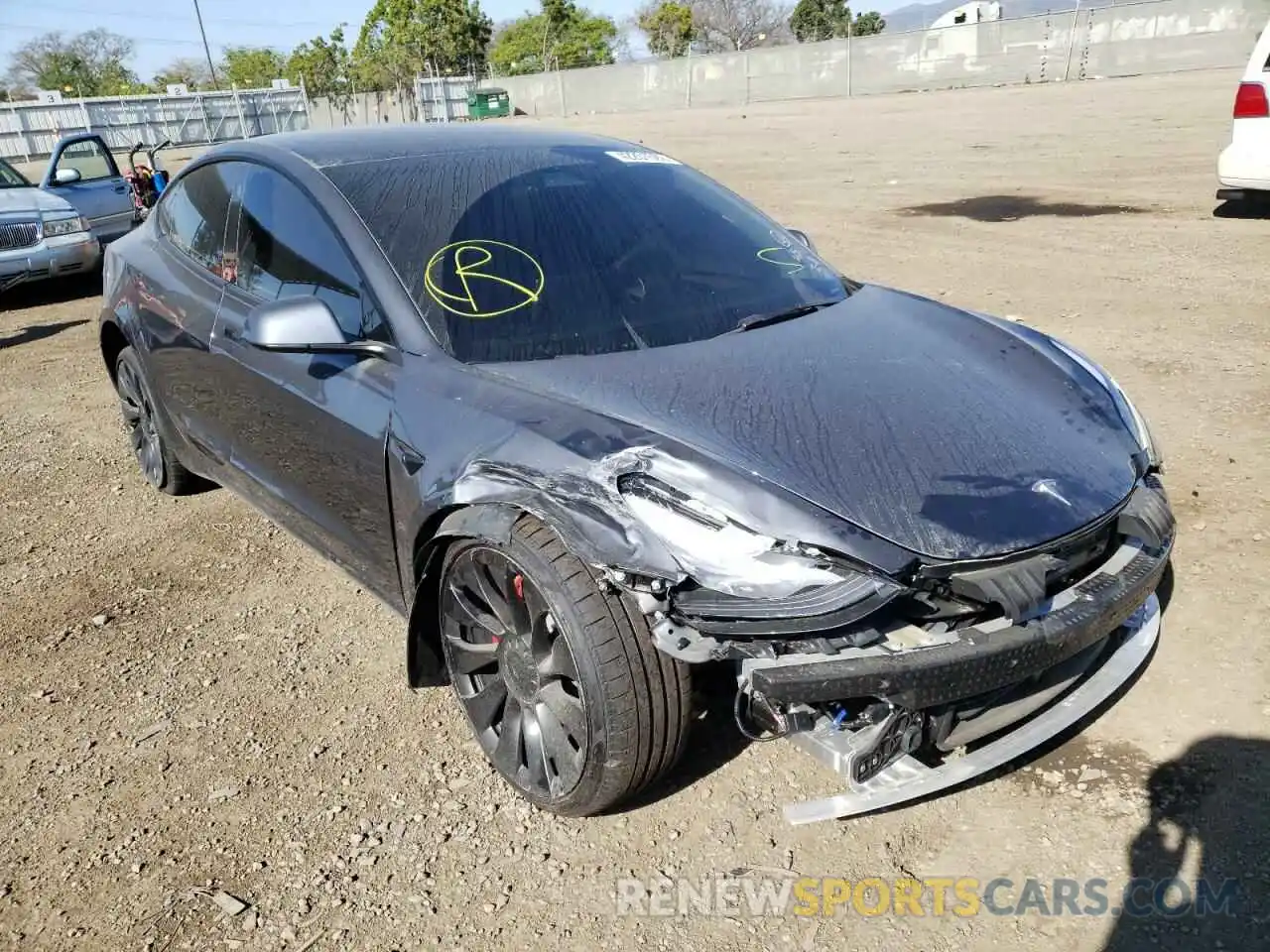 1 Photograph of a damaged car 5YJ3E1EC1NF156161 TESLA MODEL 3 2022