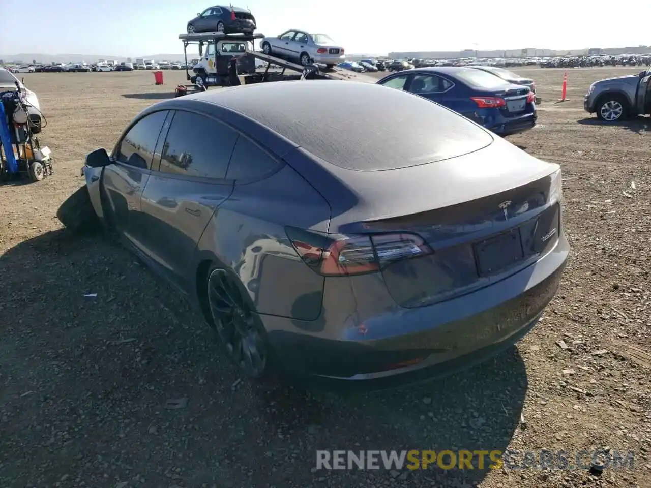 3 Photograph of a damaged car 5YJ3E1EC1NF156161 TESLA MODEL 3 2022