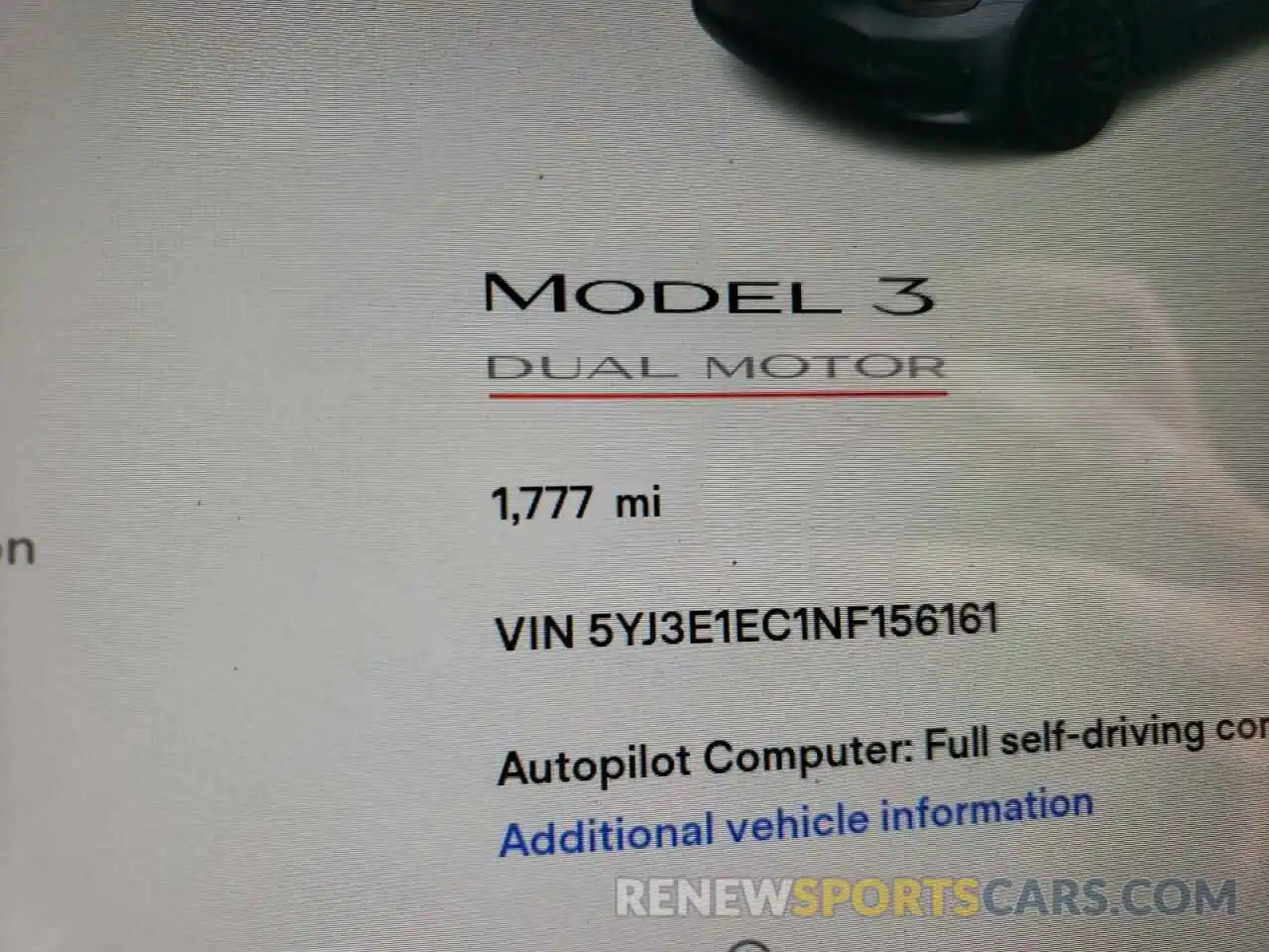 8 Фотография поврежденного автомобиля 5YJ3E1EC1NF156161 TESLA MODEL 3 2022