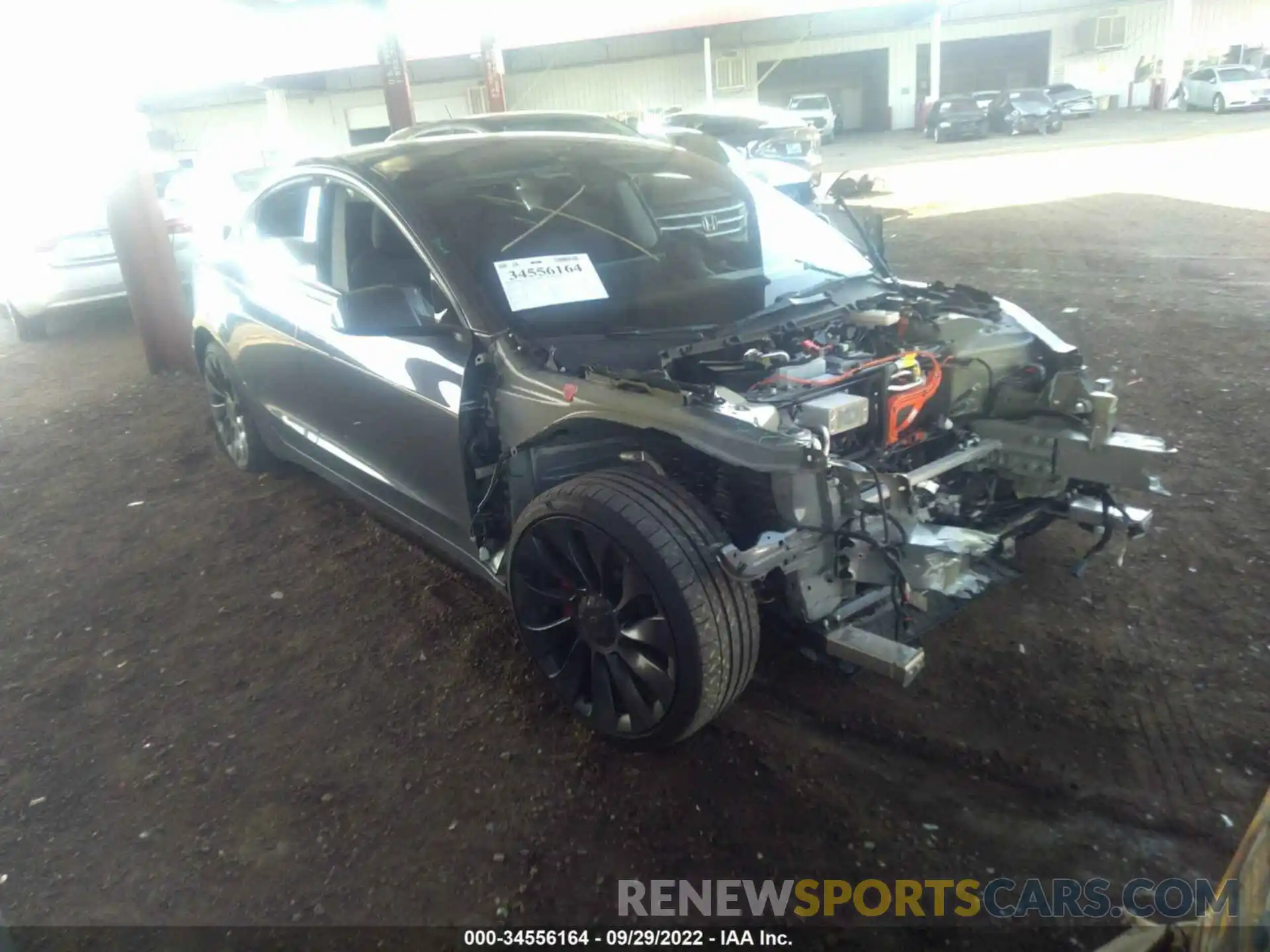 1 Photograph of a damaged car 5YJ3E1EC1NF173641 TESLA MODEL 3 2022