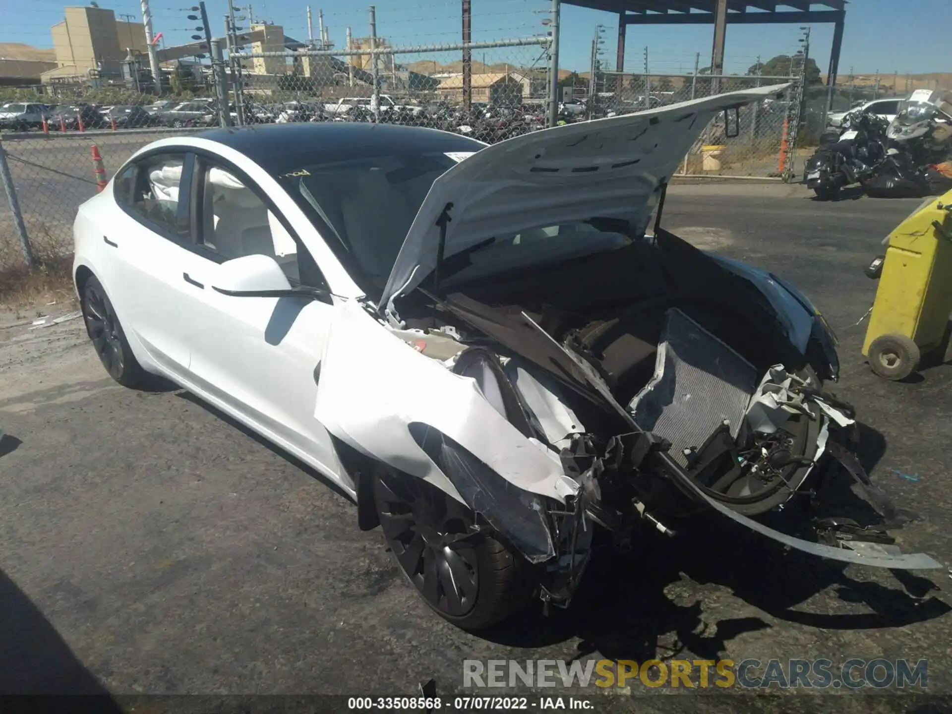 1 Photograph of a damaged car 5YJ3E1EC1NF242036 TESLA MODEL 3 2022