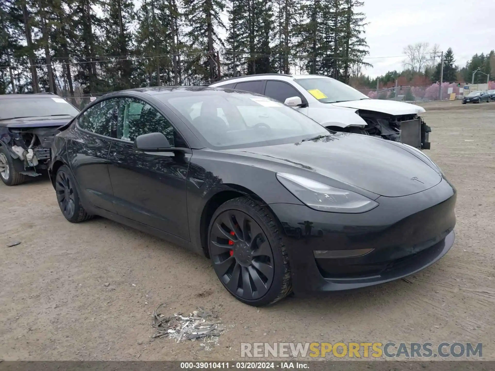 1 Photograph of a damaged car 5YJ3E1EC1NF348468 TESLA MODEL 3 2022