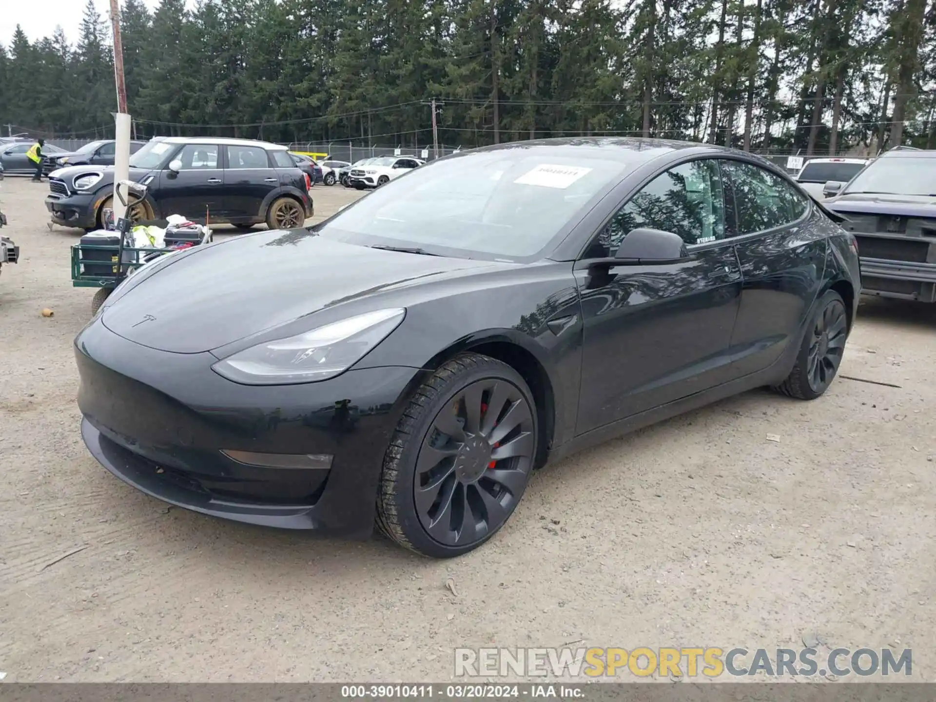 2 Photograph of a damaged car 5YJ3E1EC1NF348468 TESLA MODEL 3 2022