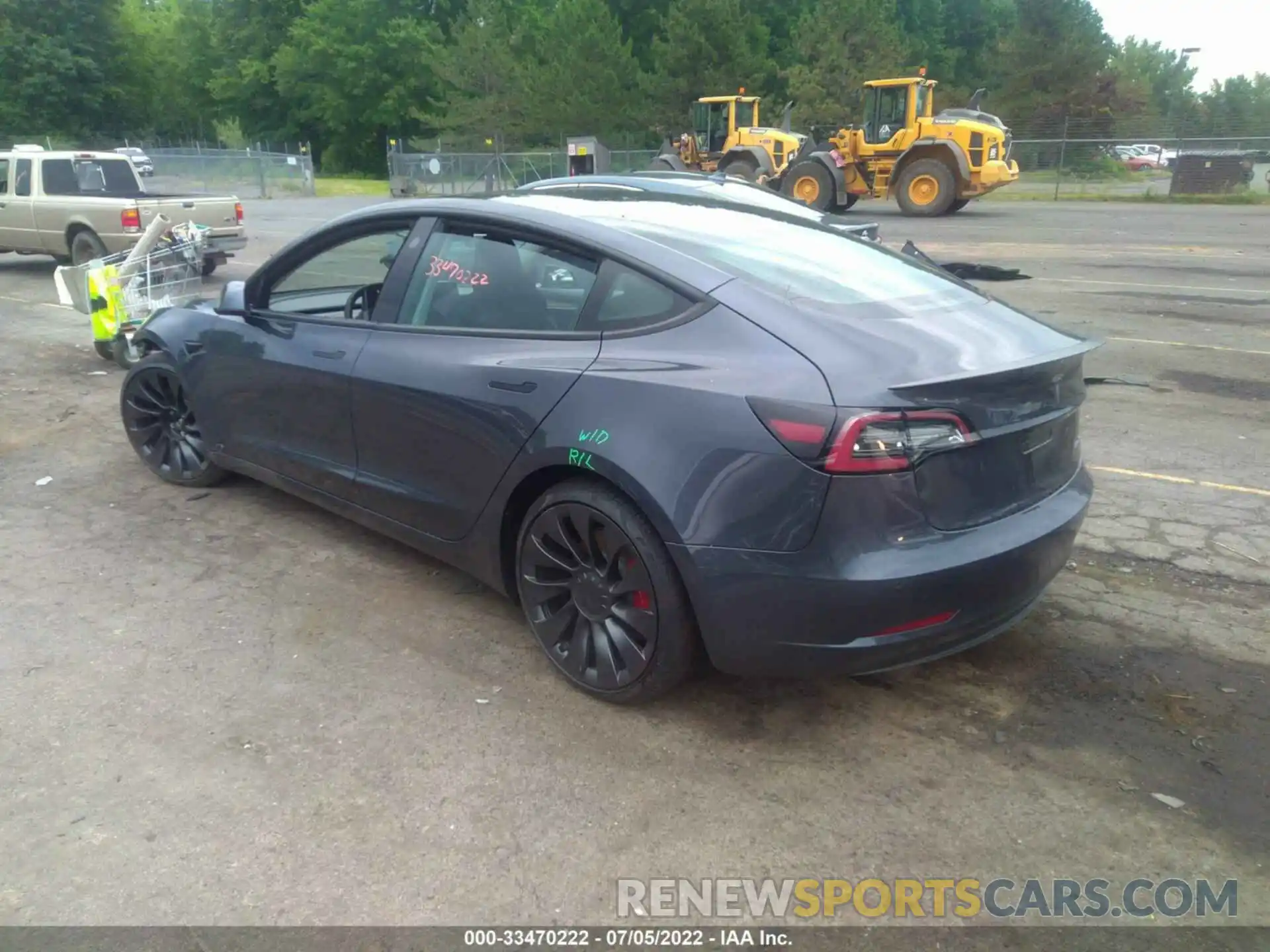 3 Photograph of a damaged car 5YJ3E1EC2NF125274 TESLA MODEL 3 2022