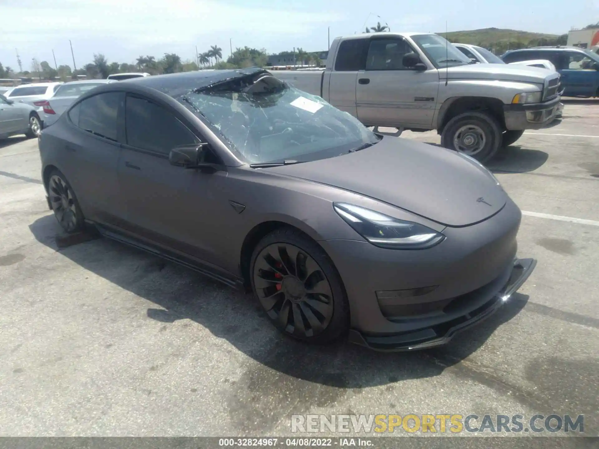 1 Photograph of a damaged car 5YJ3E1EC3NF111609 TESLA MODEL 3 2022