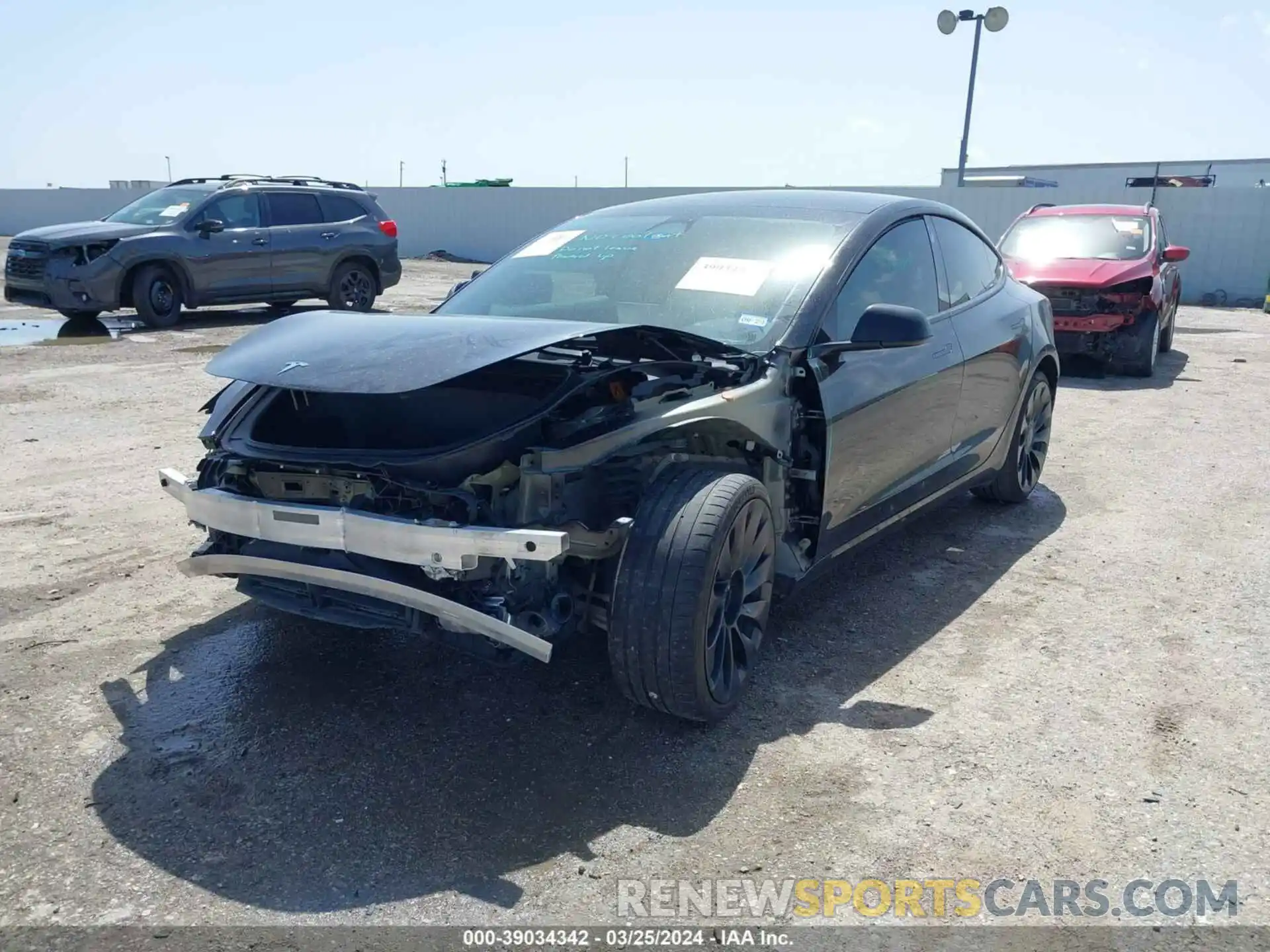 2 Photograph of a damaged car 5YJ3E1EC3NF329940 TESLA MODEL 3 2022