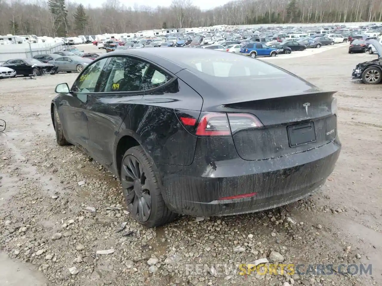 3 Photograph of a damaged car 5YJ3E1EC4NF111585 TESLA MODEL 3 2022