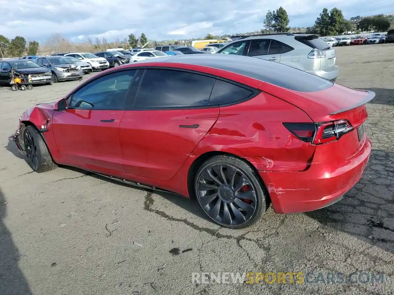 2 Photograph of a damaged car 5YJ3E1EC4NF203604 TESLA MODEL 3 2022