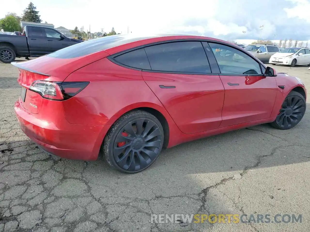 3 Photograph of a damaged car 5YJ3E1EC4NF203604 TESLA MODEL 3 2022